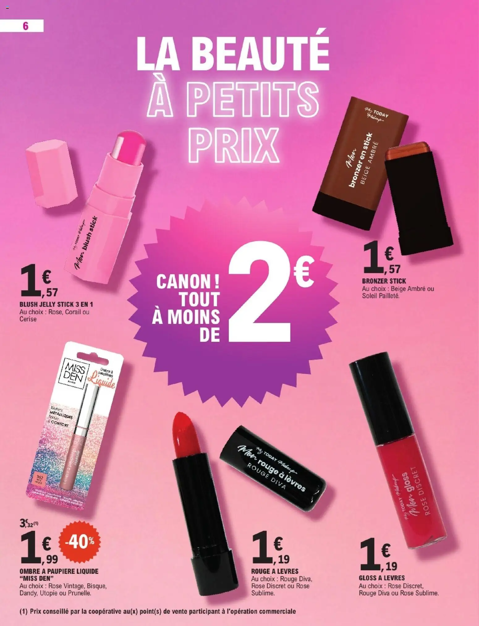 {H1} | Page: 6 | Produits: Gloss, Blush, Rouge à lèvres