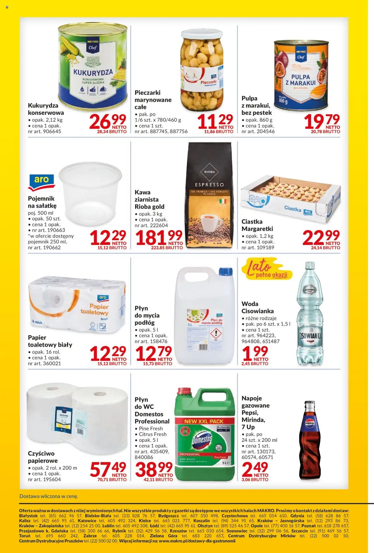 Makro Gazetka - Dostawy dla gastronomii od 19.08.2025 | Strona: 6 | Produkty: Napoje, Kawa, Ciastka, Woda