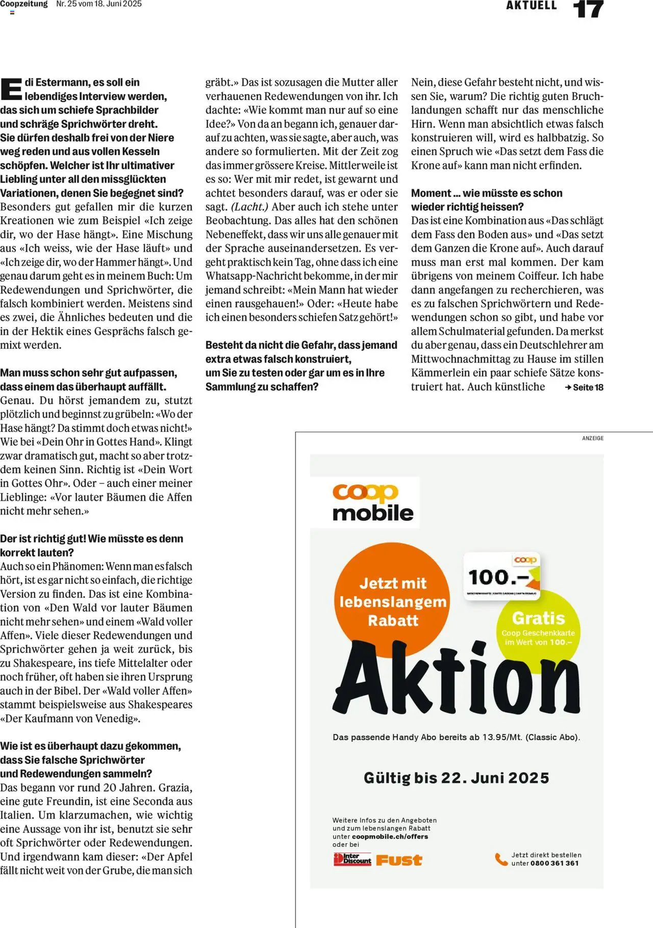 Coop Magazin ab 18.06.2025 | Seite: 17 | Produkte: Äpfel