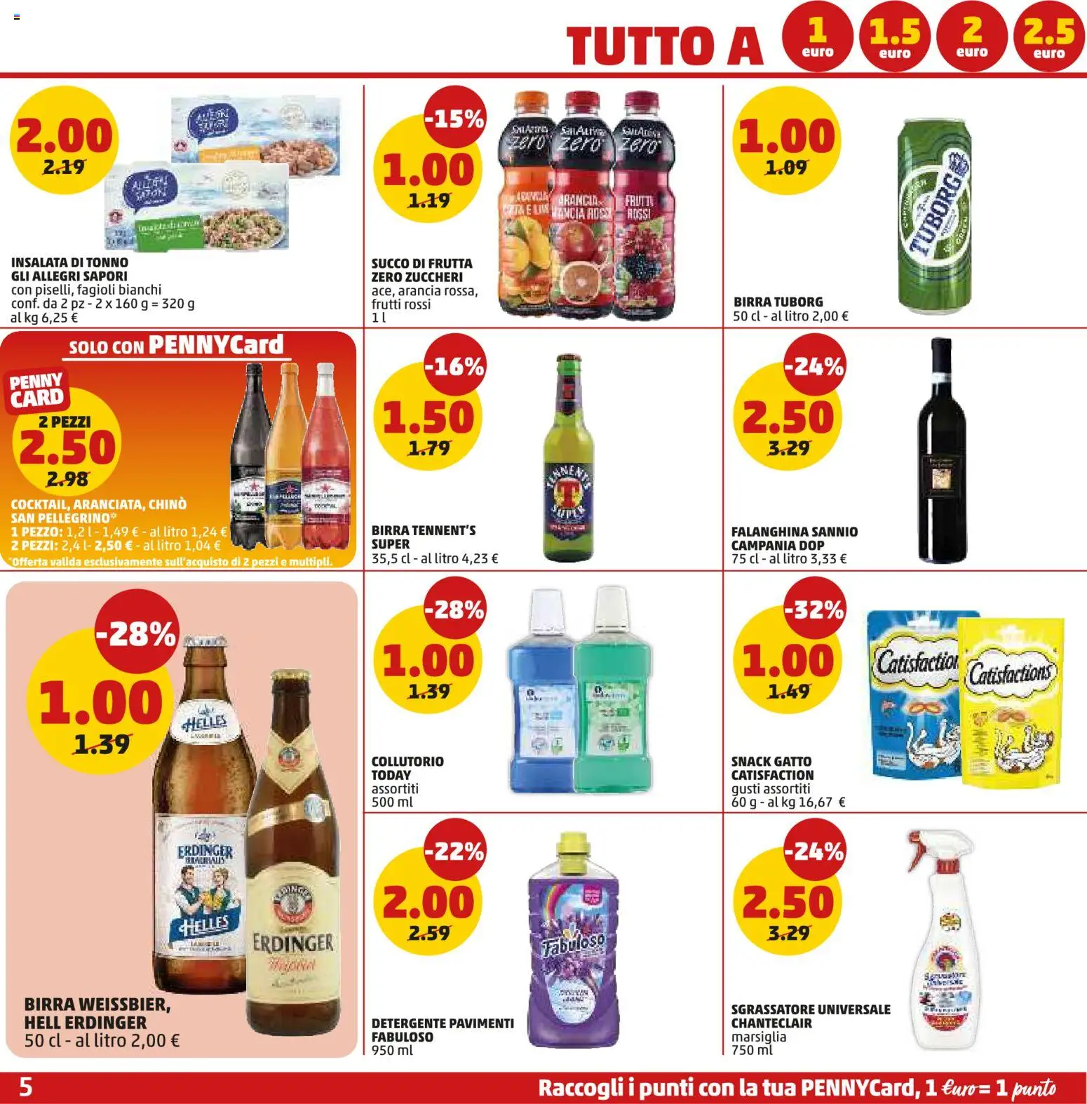 Volantino PENNY del 15.01.2026 | Pagina: 5 | Prodotti: Tennent's, Succo, Collutorio, Arancia