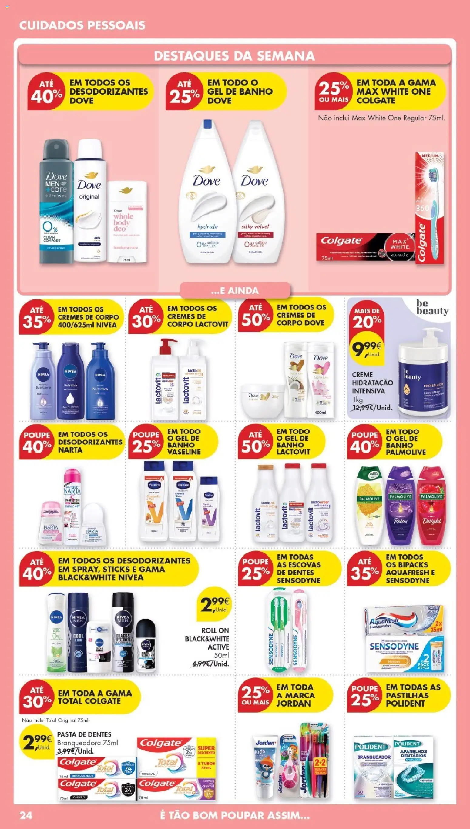 Pingo Doce Poupe Esta Semana Madeira │ válido de 14.04.2026 | Página: 24 | Produtos: Gel de banho, Pasta de dentes, Banho, Creme