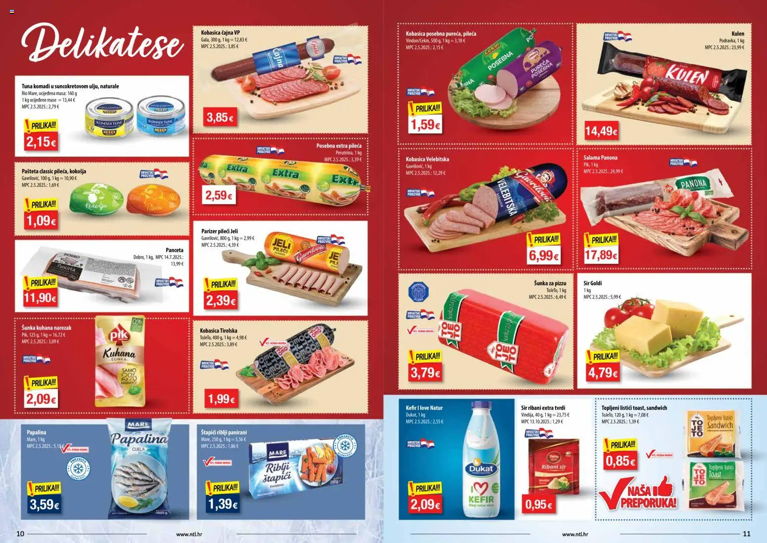 NTL katalog | vrijedi od 29.04.2026 | Stranica: 6 | Proizvodi: Salama, Pašteta, Štapići, Parizer