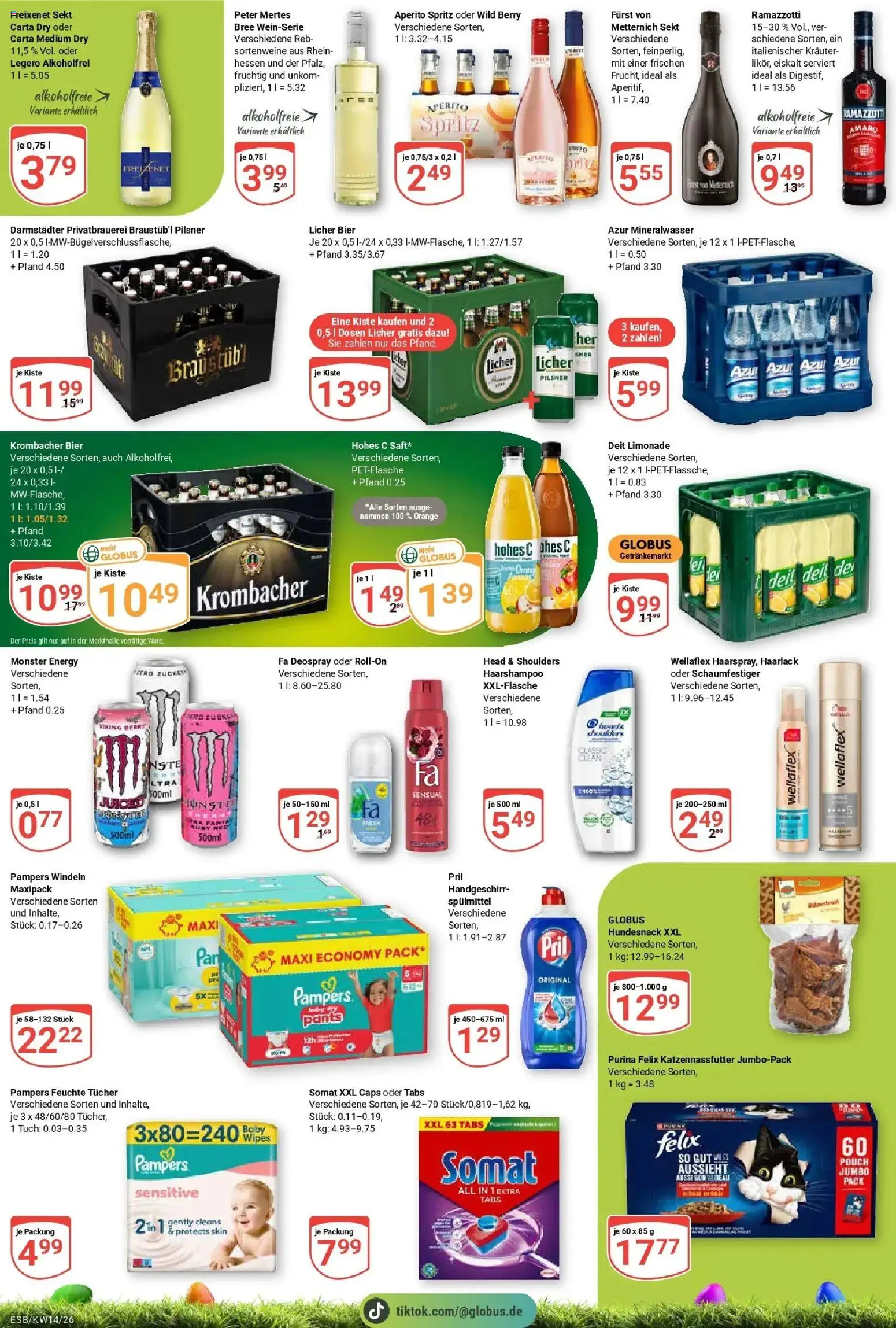 Globus prospekt Eschborn	 – gültig ab 30.03.2026 | Seite: 10 | Produkte: Limonade, Mineralwasser, Monster, Krombacher