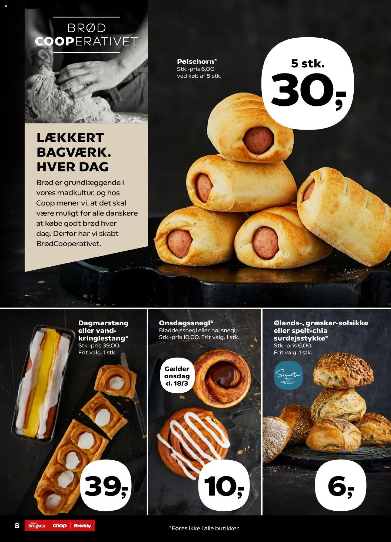 Kvickly tilbudsavis – gyldig fra 13.03.2026 | Side: 8 | Produkter: Brød