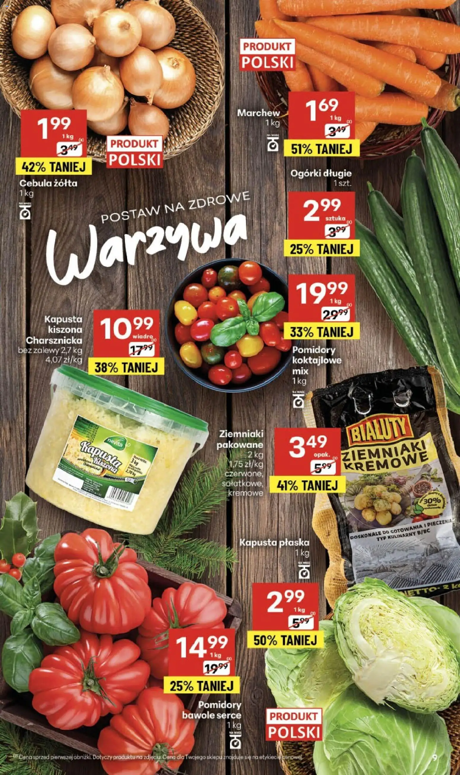 Delikatesy Centrum Gazetka - Sklepy Własne od 20.11.2025 | Strona: 9 | Produkty: Kapusta, Pomidory, Ogórki, Ziemniaki