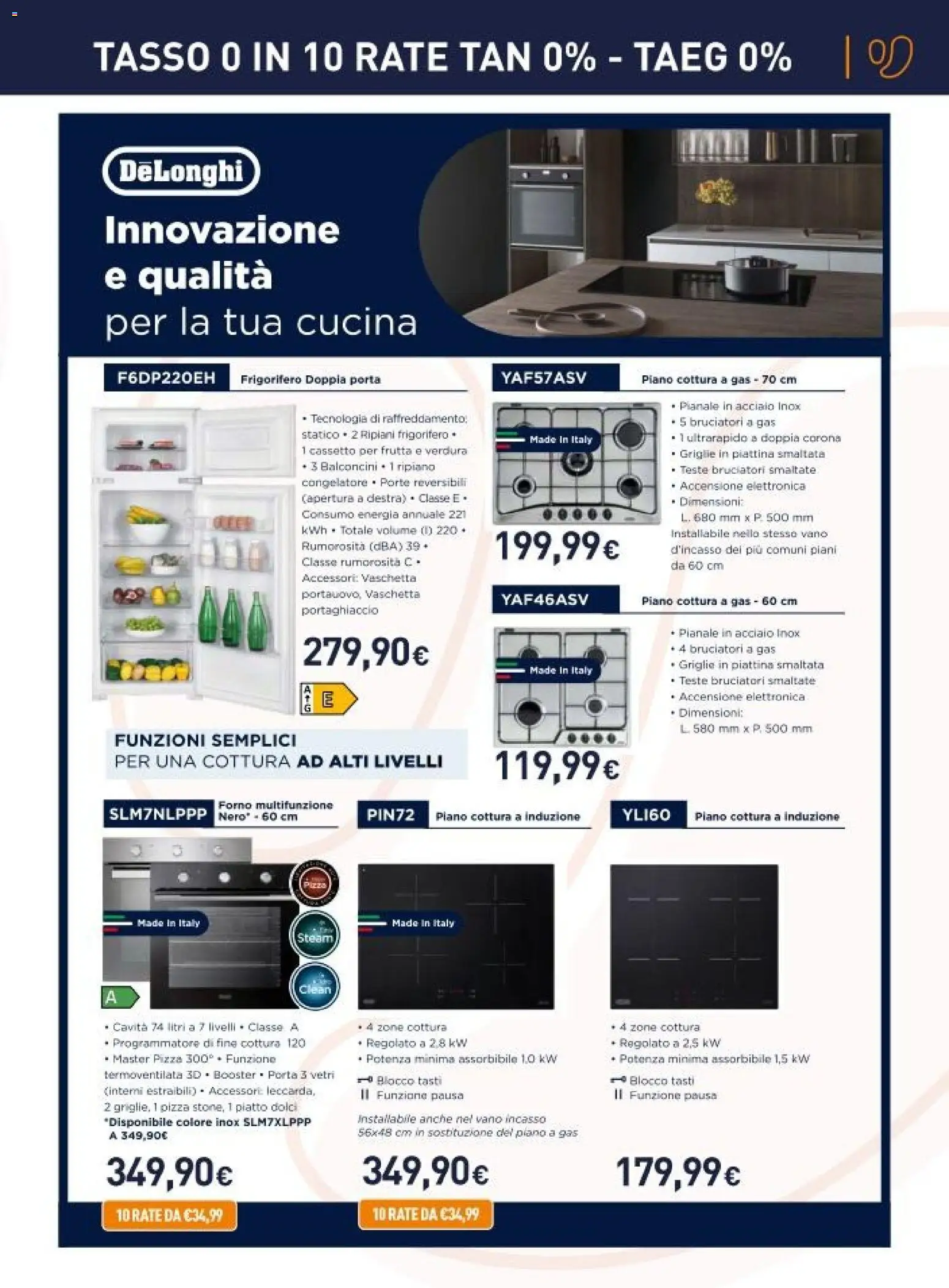 Volantino Unieuro del 27.10.2025 | Pagina: 15 | Prodotti: Ripiano, Pizza, Piano cottura, Forno