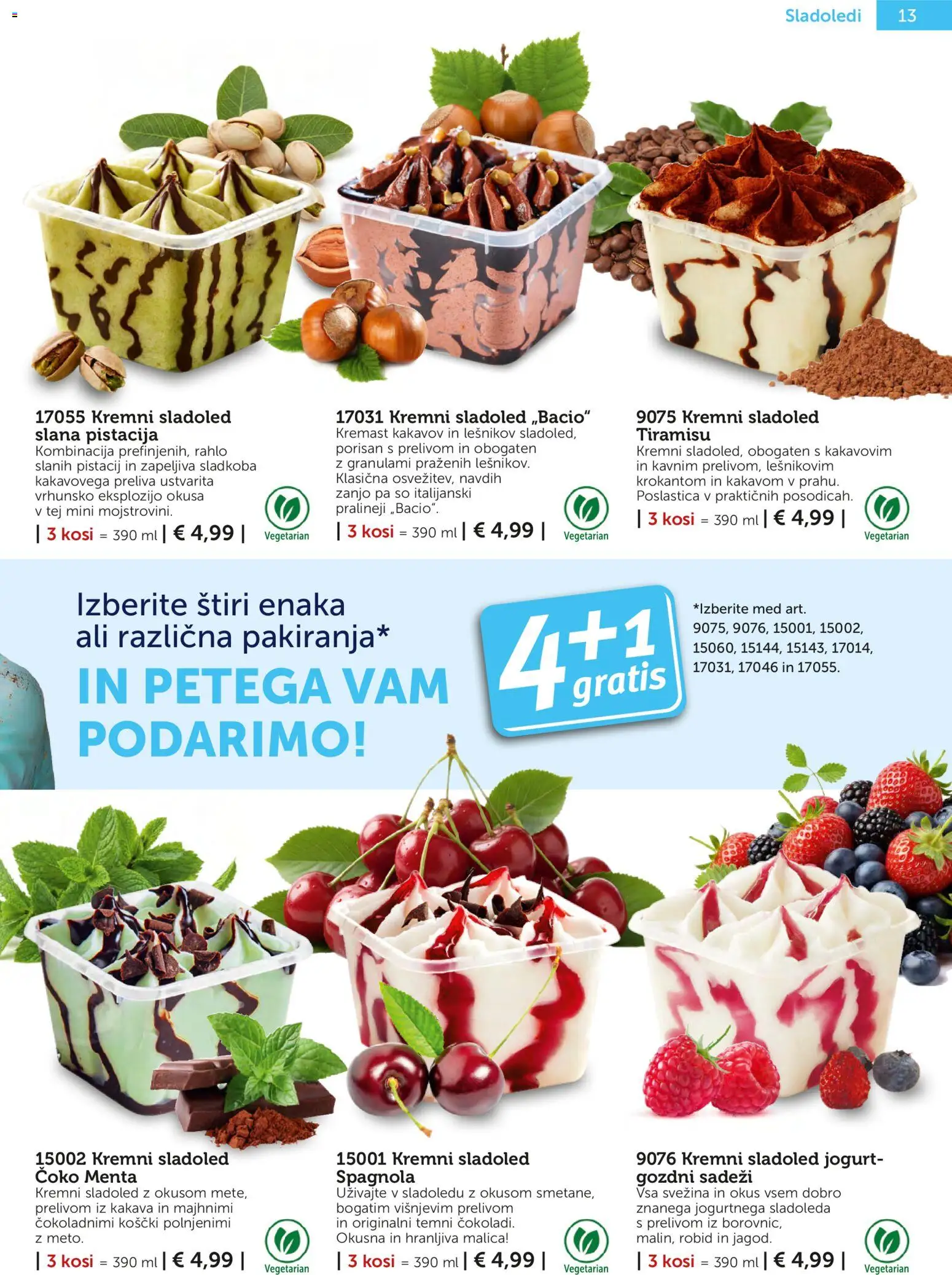 Novi Bofrost katalog ponudbe – veljaven od 04.03.2026 | Stran: 13 | Izdelki: Jogurt, Sladoled
