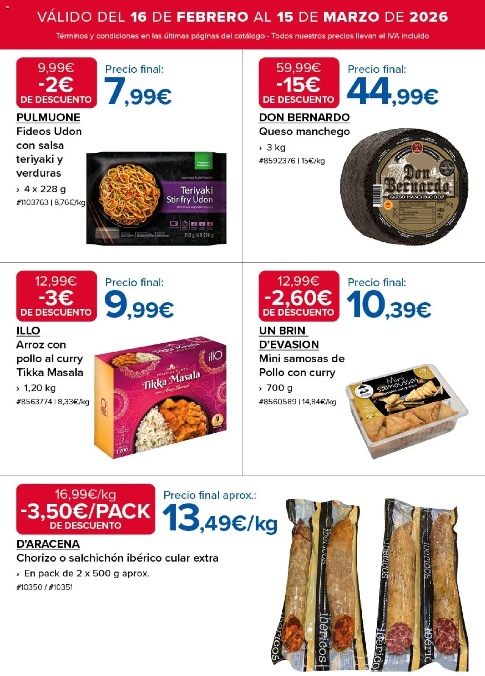 Costco catálogo │ válido desde el 16.02.2026 | Página: 3 | Productos: Queso, Arroz, Fideos