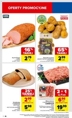 Carrefour Gazetka od 28.07.2025 | Strona: 4 | Produkty: Mięso, Mięso mielone, Szynka, Ziemniaki