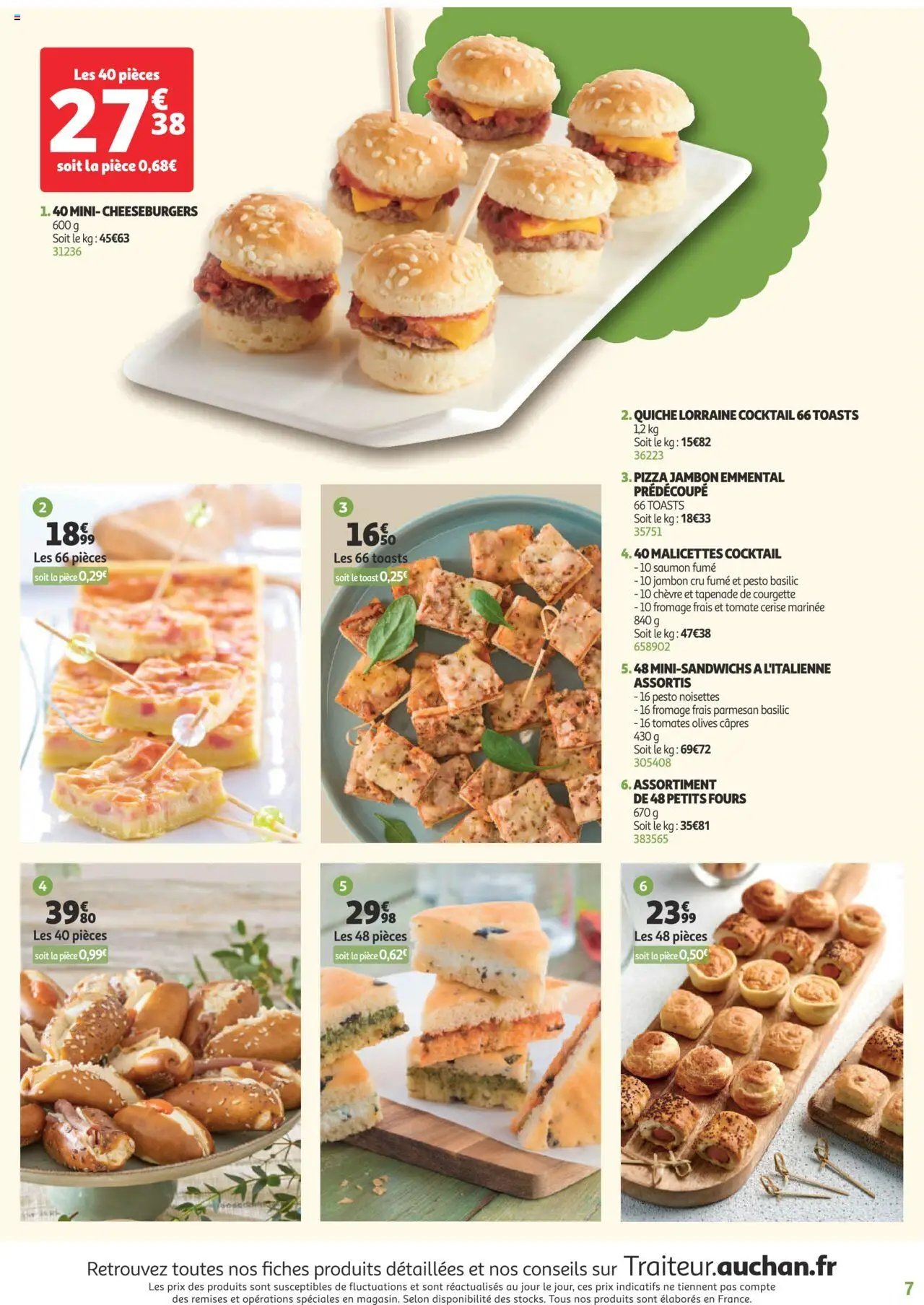  | Page: 7 | Produits: Olives, Saumon fumé, Emmental, Tomate cerise