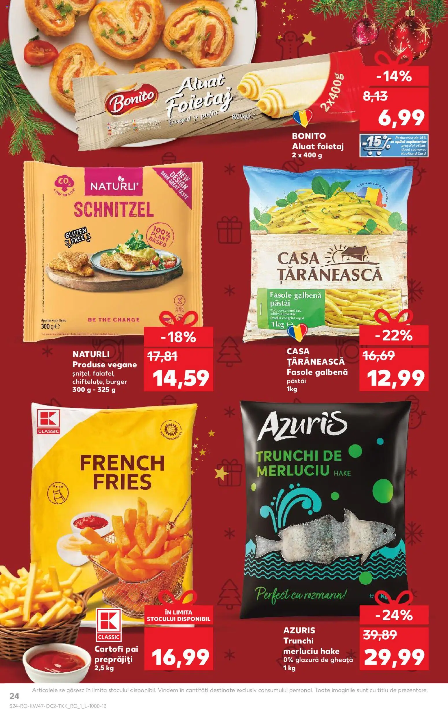 Noul catalog Kaufland – valabil de la 19.11.2025 | Pagină: 24 | Produse: Foietaj, Aluat, Burger, Cartofi