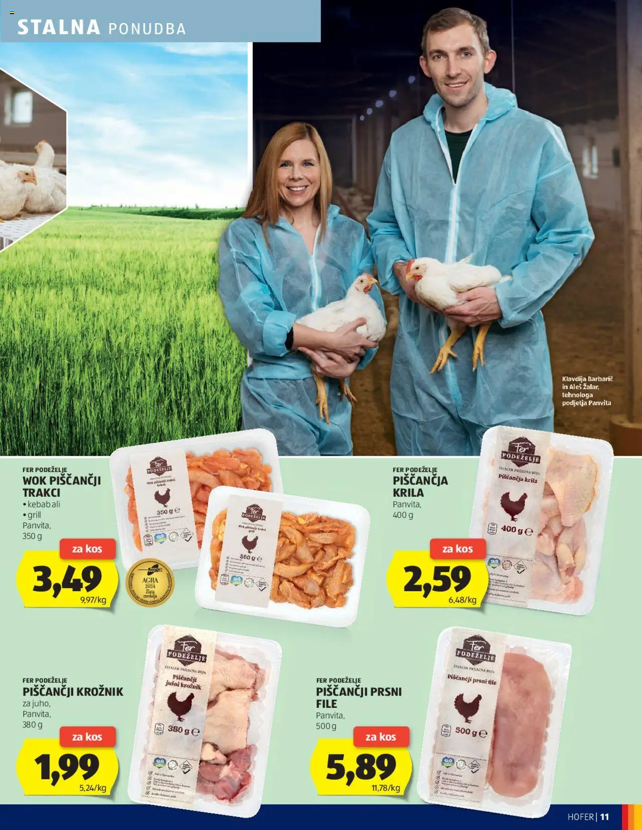 Novi Hofer katalog ponudbe – veljaven od 18.09.2025 | Stran: 11 | Izdelki: Piščančja krila, Kos, Grill
