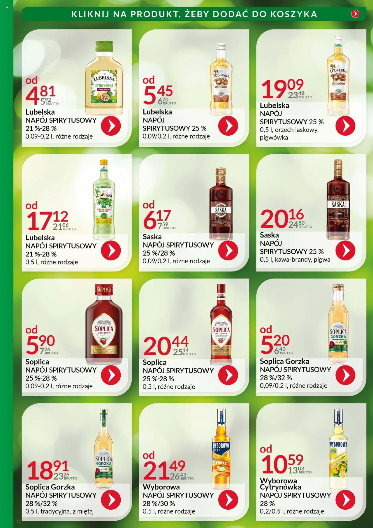 Eurocash Gazetka - Katalog Alkoholowy od 01.08.2025 | Strona: 11 | Produkty: Pigwa, Mięta, Kawa
