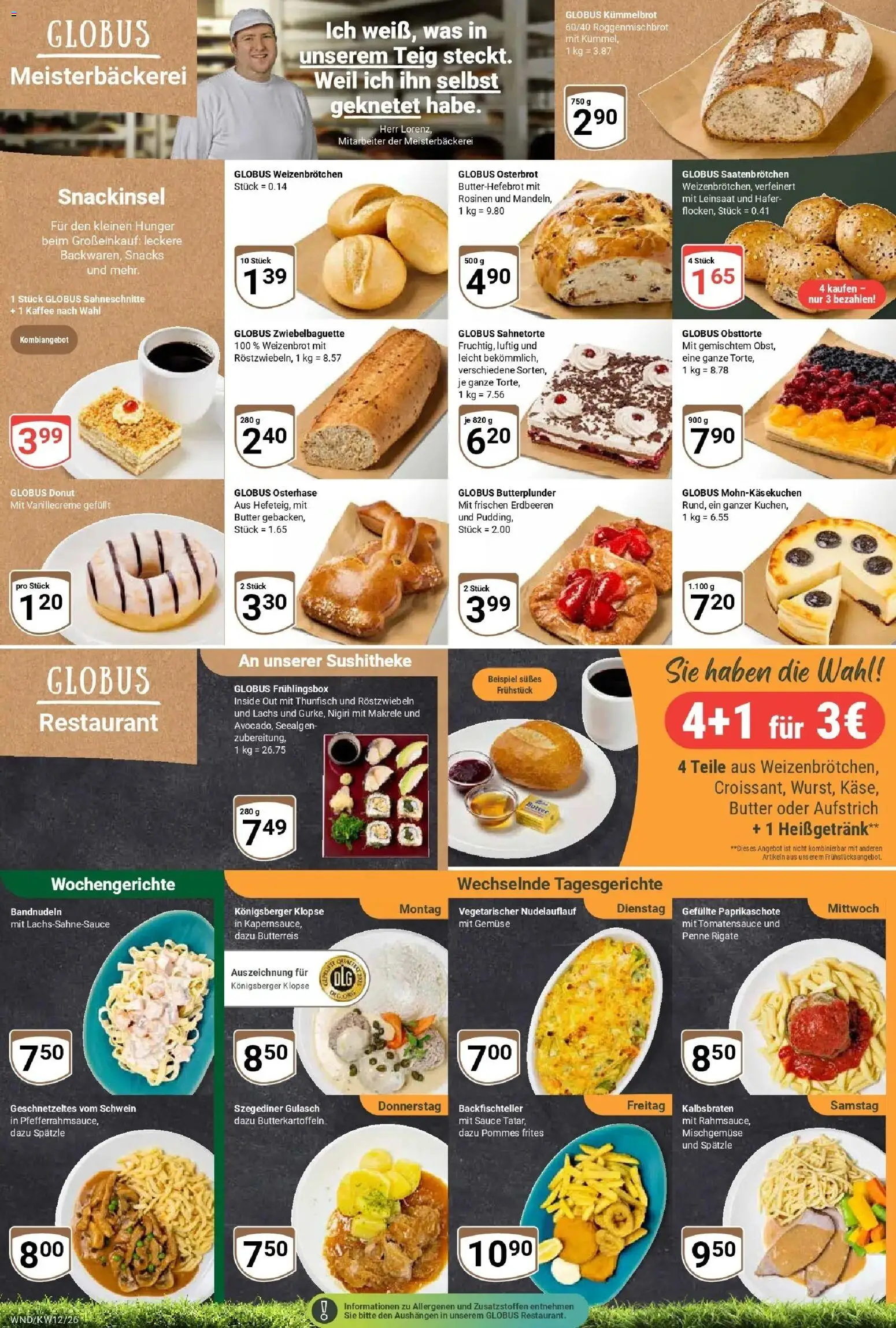 Globus prospekt St. Wendel	 – gültig ab 15.03.2026 | Seite: 6 | Produkte: Kaffee, Pommes, Rosinen, Gulasch