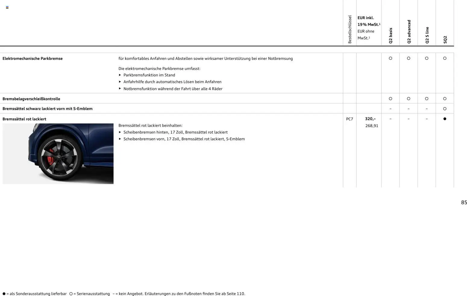 Audi Q2 / SQ2 – gültig ab 05.06.2025 | Seite: 84