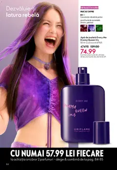 Ofertele Oriflame valabile de la 11.02.2026 | Pagină: 84 | Produse: Toaletă, Parfum, Apă de toaletă, Apă