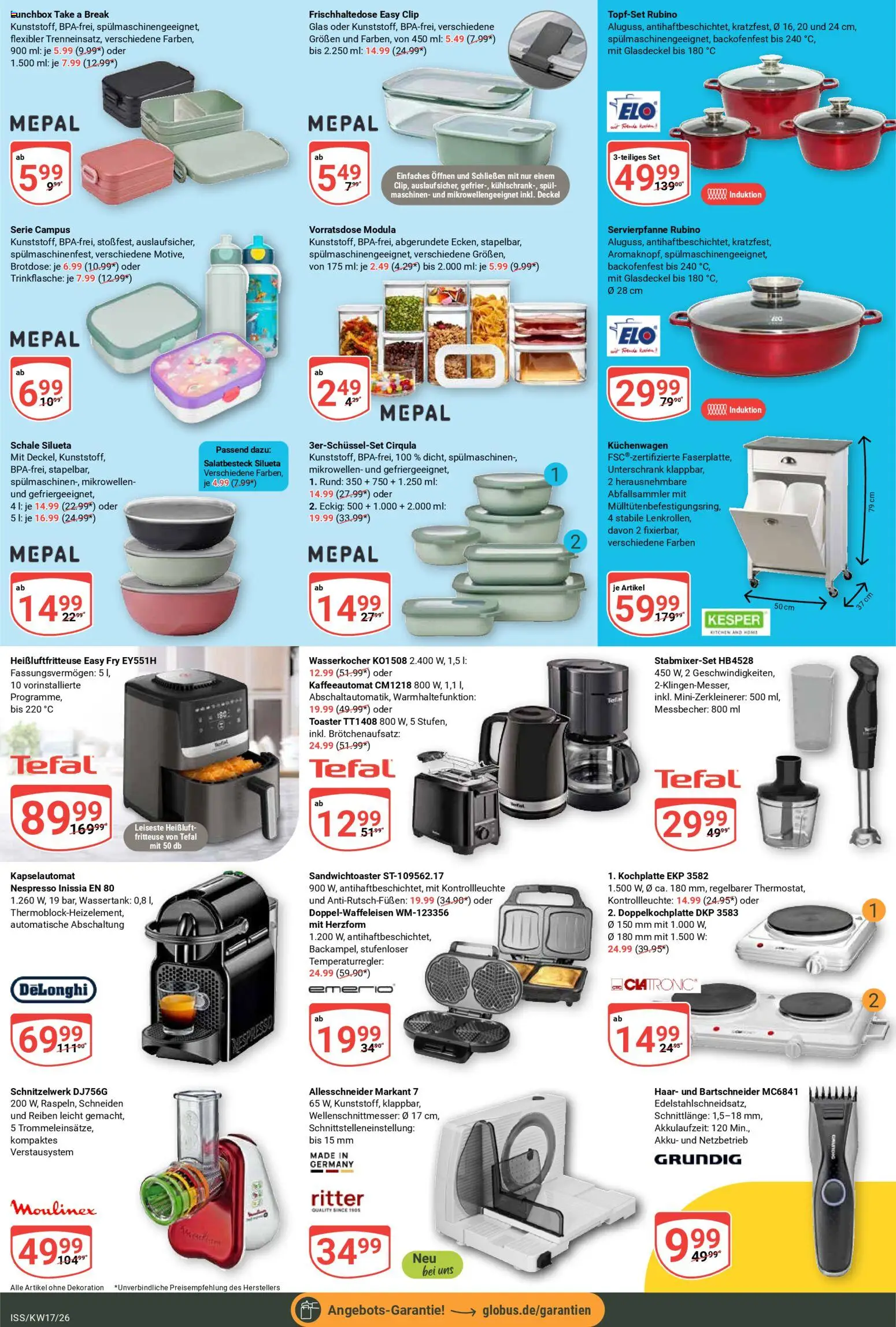 Globus Prospekt 	 – gültig ab 20.04.2026 | Seite: 22 | Produkte: Wasserkocher, Toaster, Unterschrank, Heißluftfritteuse