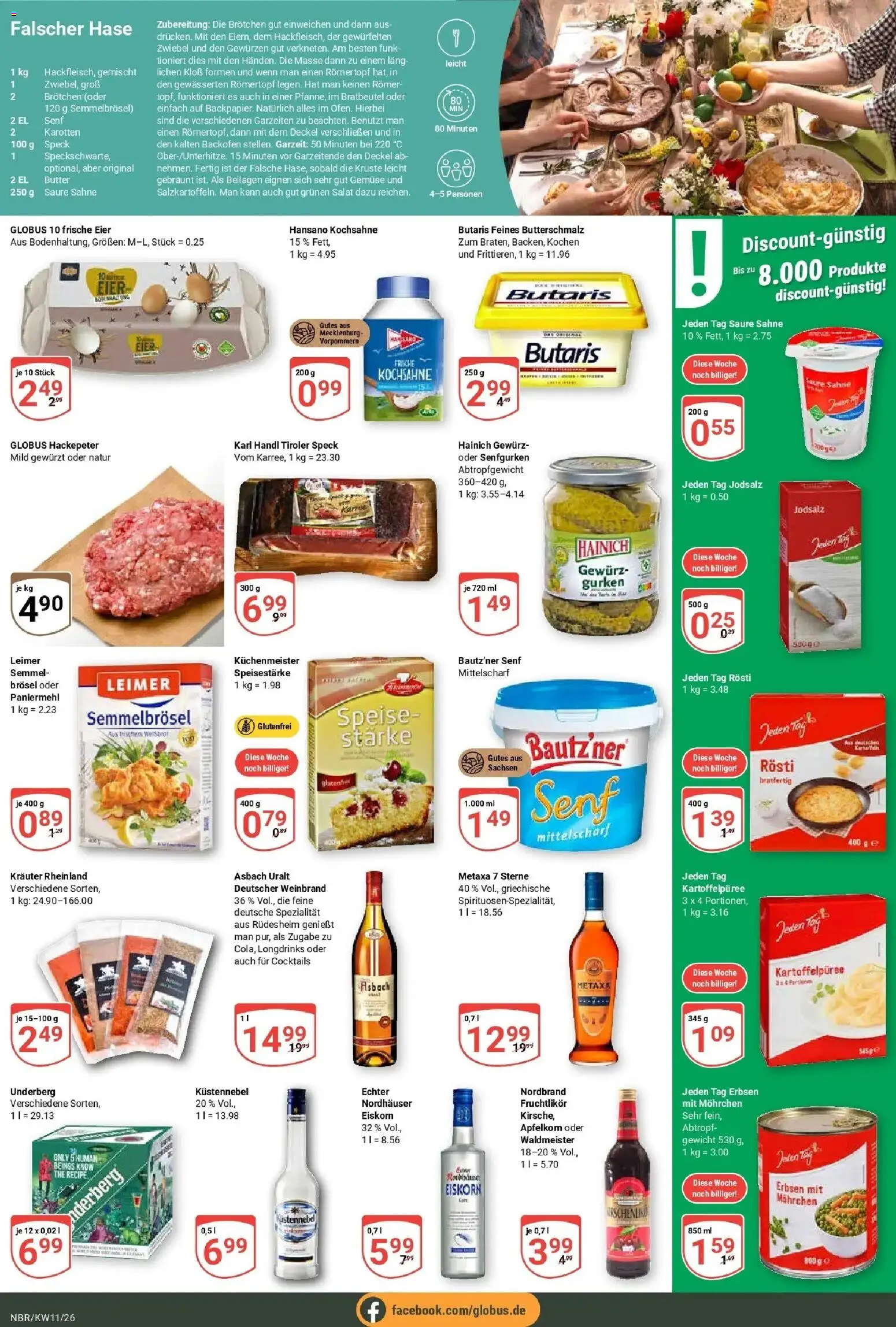 Globus prospekt Neubrandenburg	 – gültig ab 09.03.2026 | Seite: 9 | Produkte: Butter, Salat, Underberg, Asbach