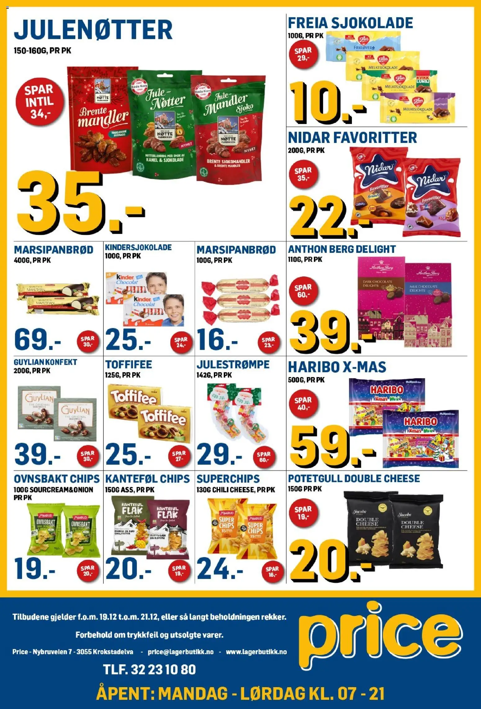 {H1} | Side: 3 | Produkter: Desk, Nøtter, Potetgull, Mandler