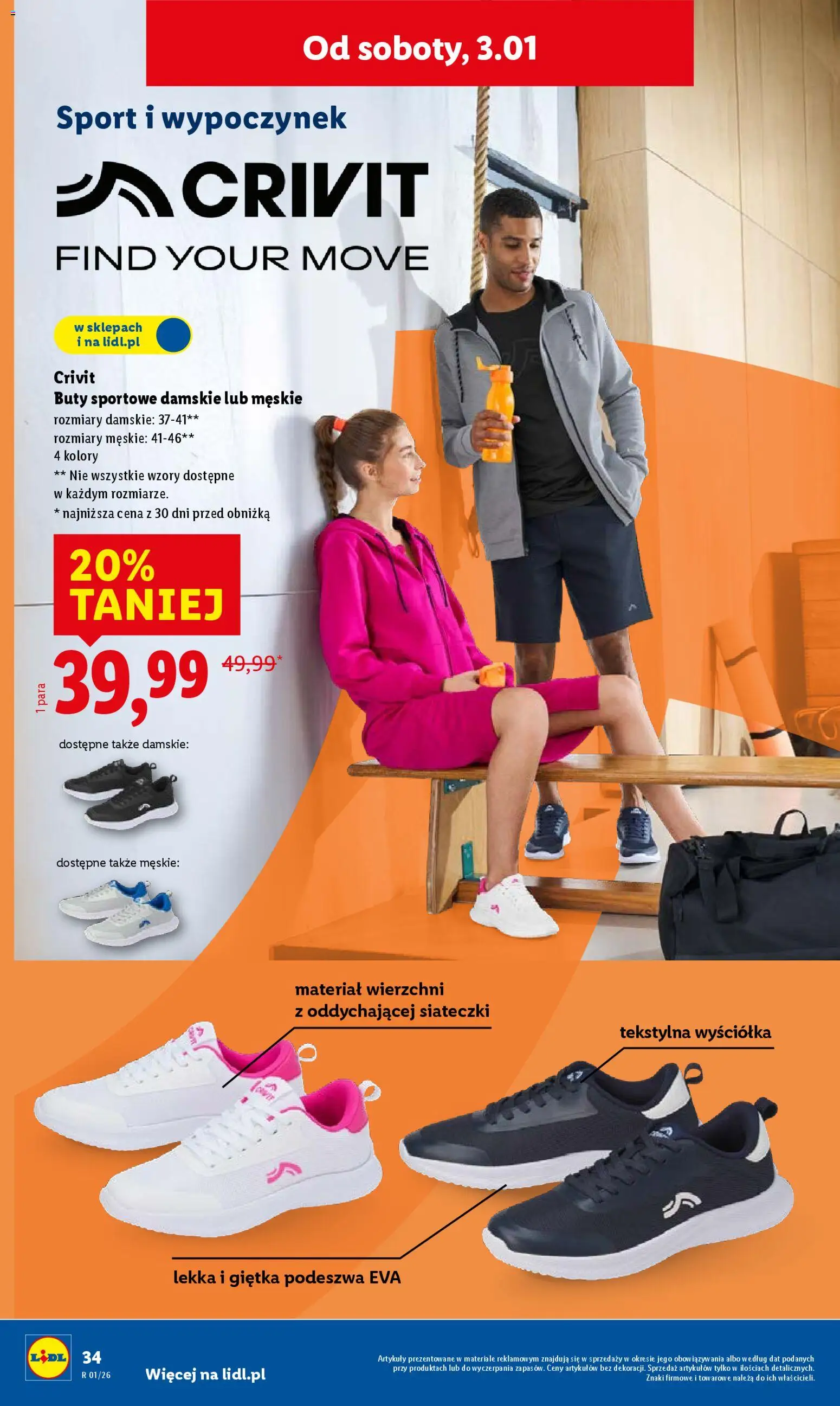 Lidl Katalog od 29.12.2025 | Strona: 40 | Produkty: Buty sportowe, Buty