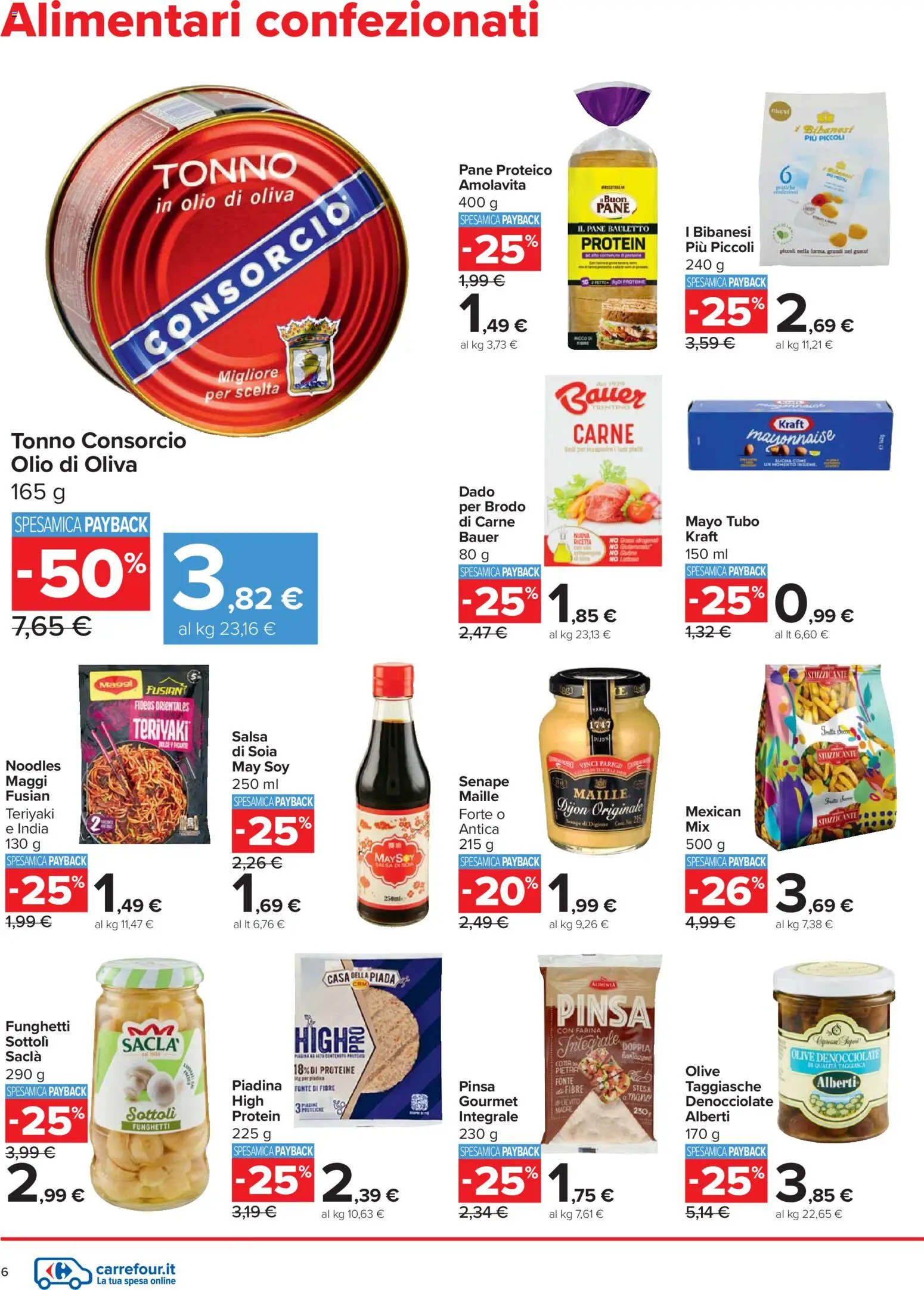 Volantino Carrefour del 30.10.2025 | Pagina: 6 | Prodotti: Salsa, Olive, Tonno, Senape