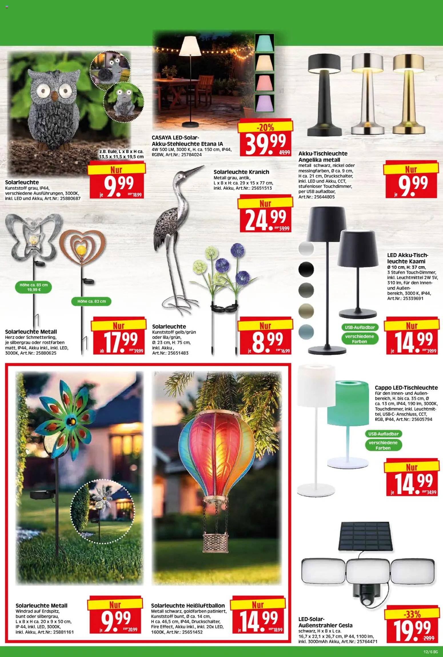 HERKULES Bau & Garten – gültig ab 16.03.2026 | Seite: 6 | Produkte: USB, Solarleuchte