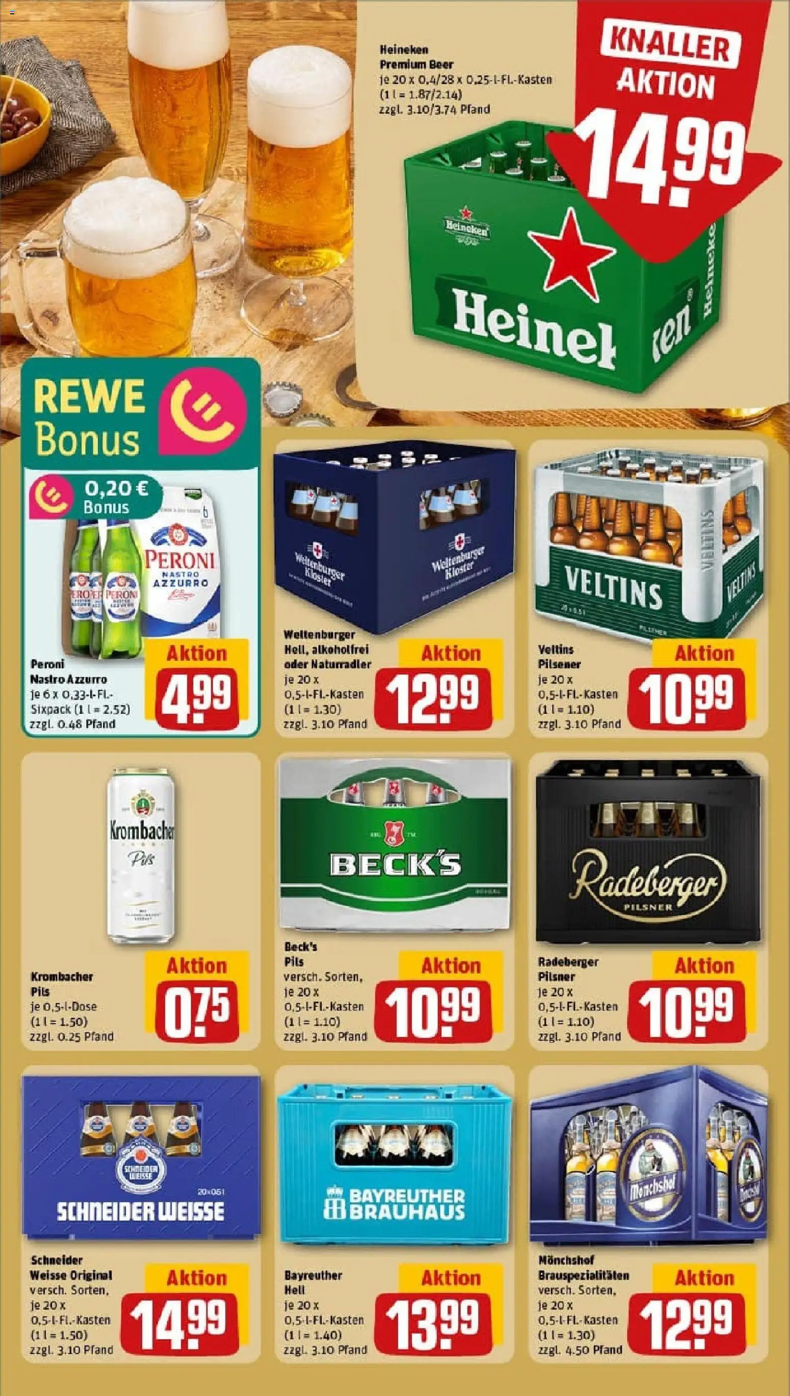Rewe prospekt Bad Griesbach	 – gültig ab 26.10.2025 | Seite: 21 | Produkte: Bayreuther hell, Pils, Heineken, Radeberger pilsner