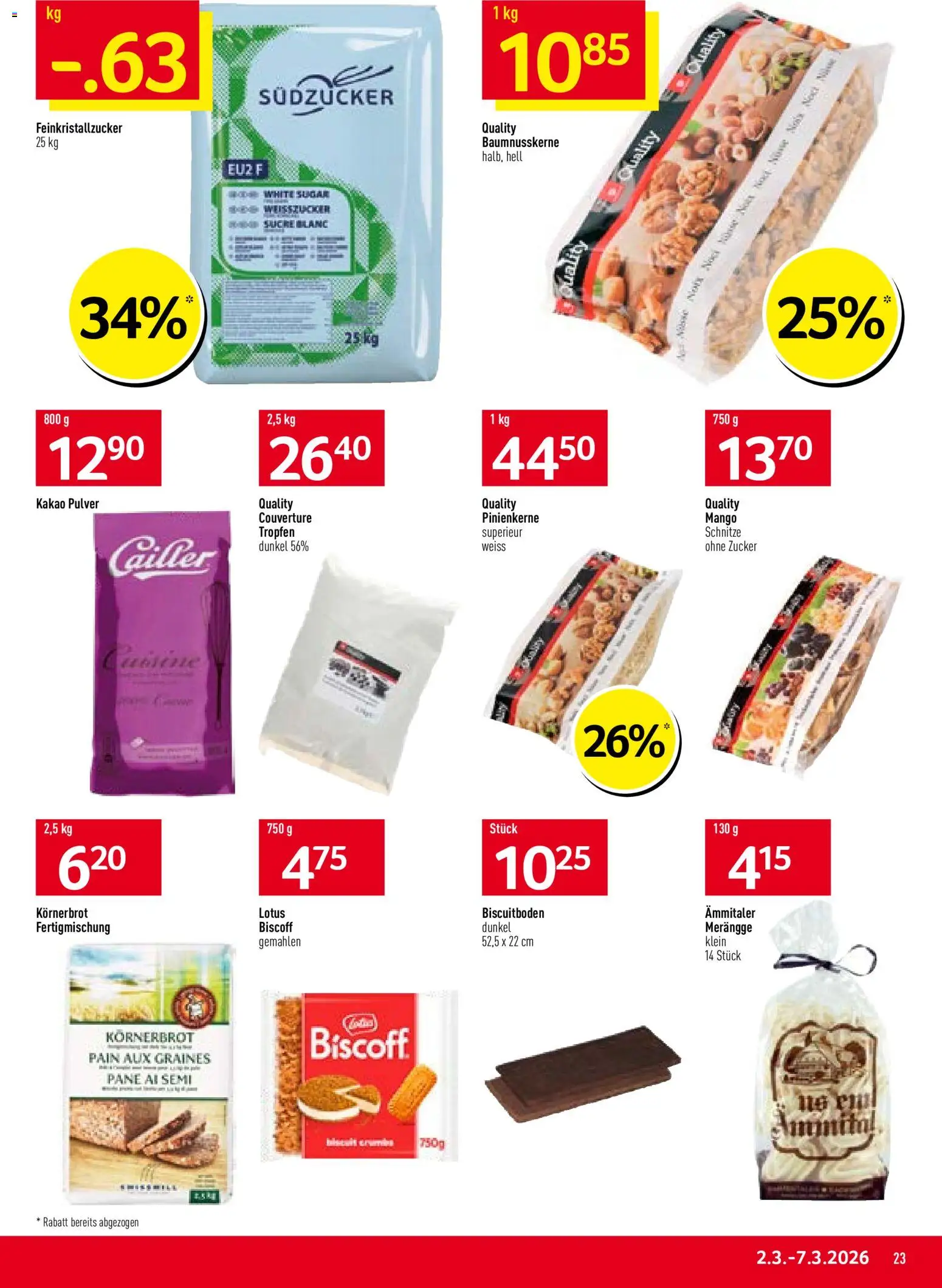 Prodega Aktionen – gültig ab 02.03.2026 | Seite: 23 | Produkte: Pulver, Pane, Mango, Zucker