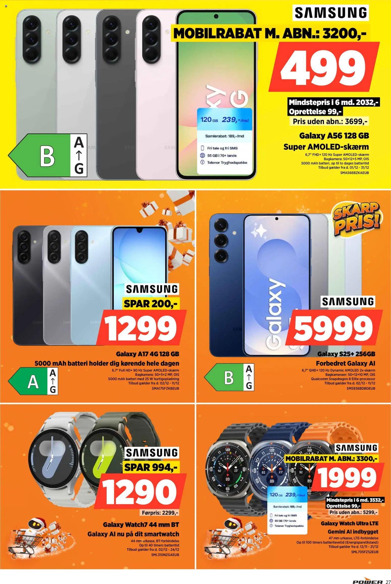 Power tilbudsavis – gyldig fra 02.12.2025 | Side: 27 | Produkter: Batteri, Smartwatch