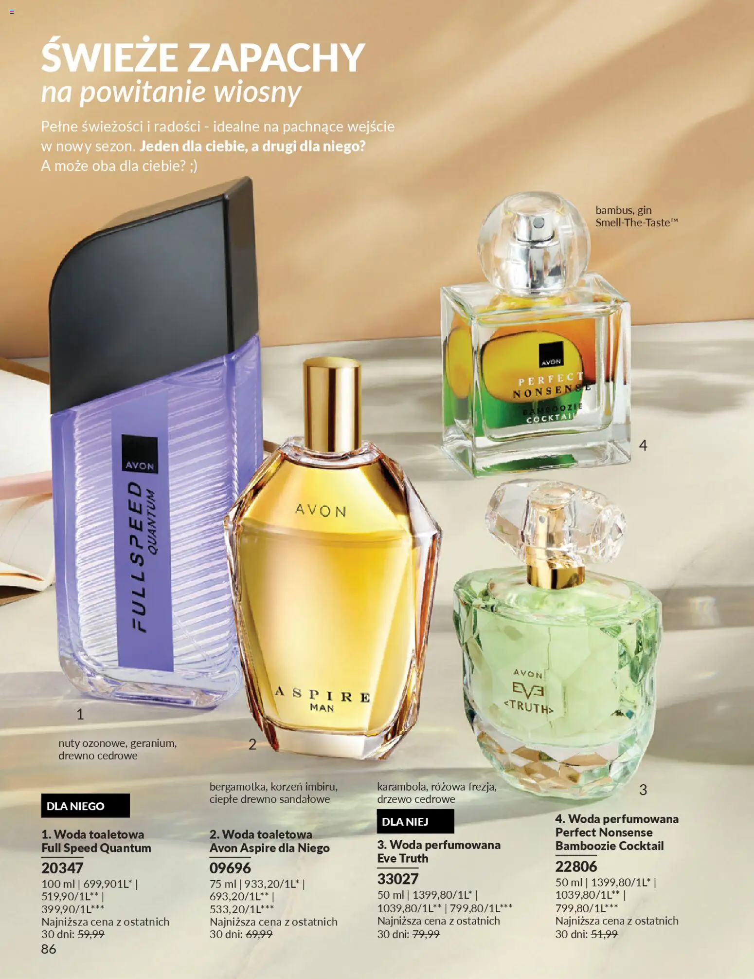 Avon Katalog 3 2026 od 01.03.2026 | Strona: 86 | Produkty: Woda toaletowa, Gin, Woda