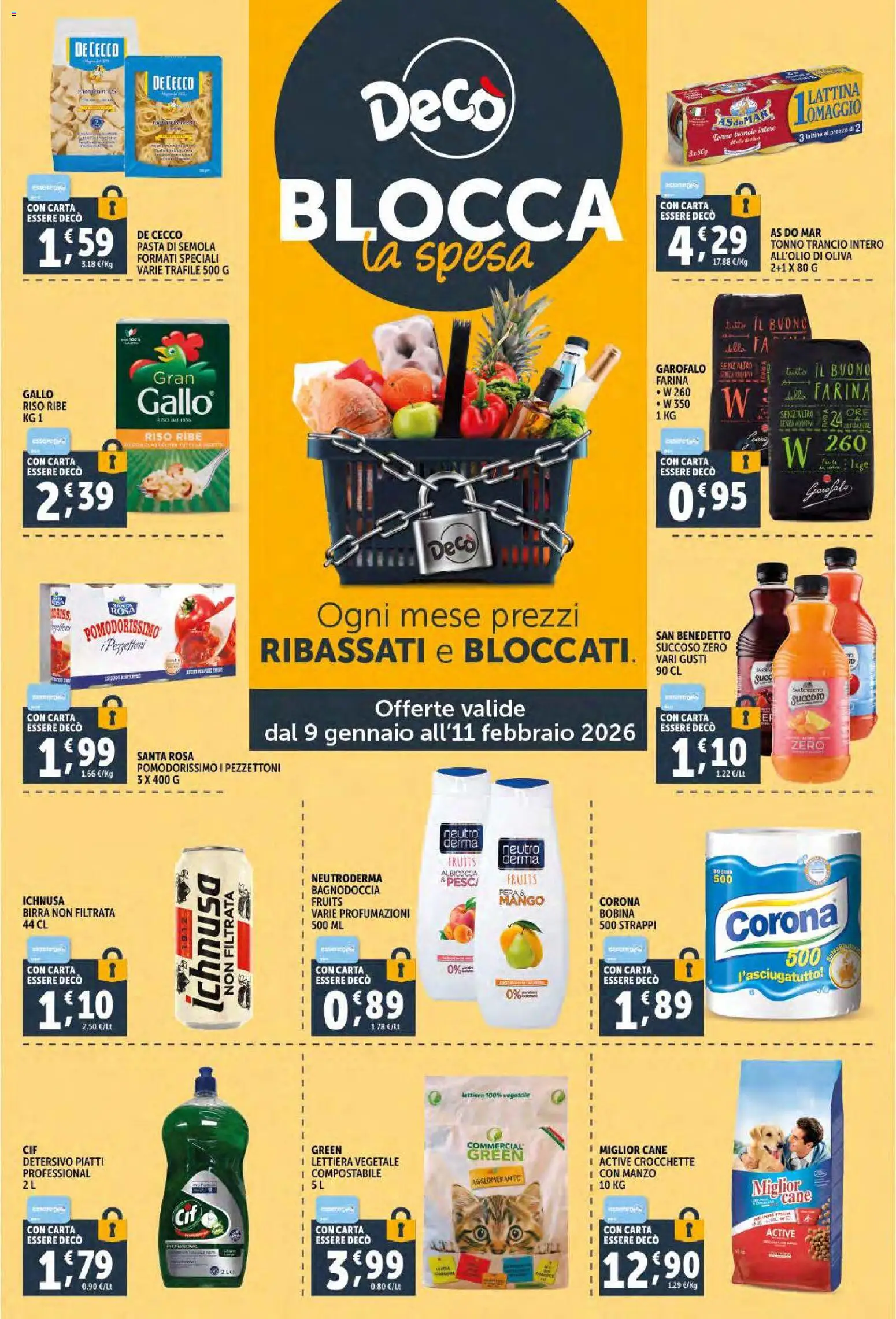 Volantino Decò del 20.01.2026 | Pagina: 33 | Prodotti: Birra, Riso, Pasta, Tonno