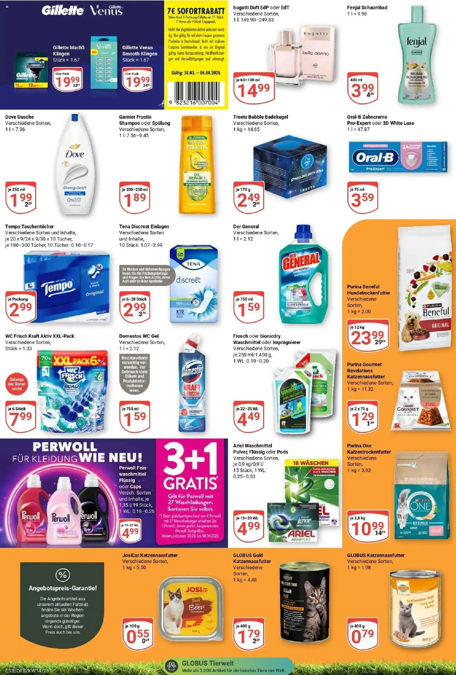 Globus prospekt Eschborn	 – gültig ab 30.03.2026 | Seite: 22 | Produkte: Lenor, Dusche, Perwoll, Wc frisch