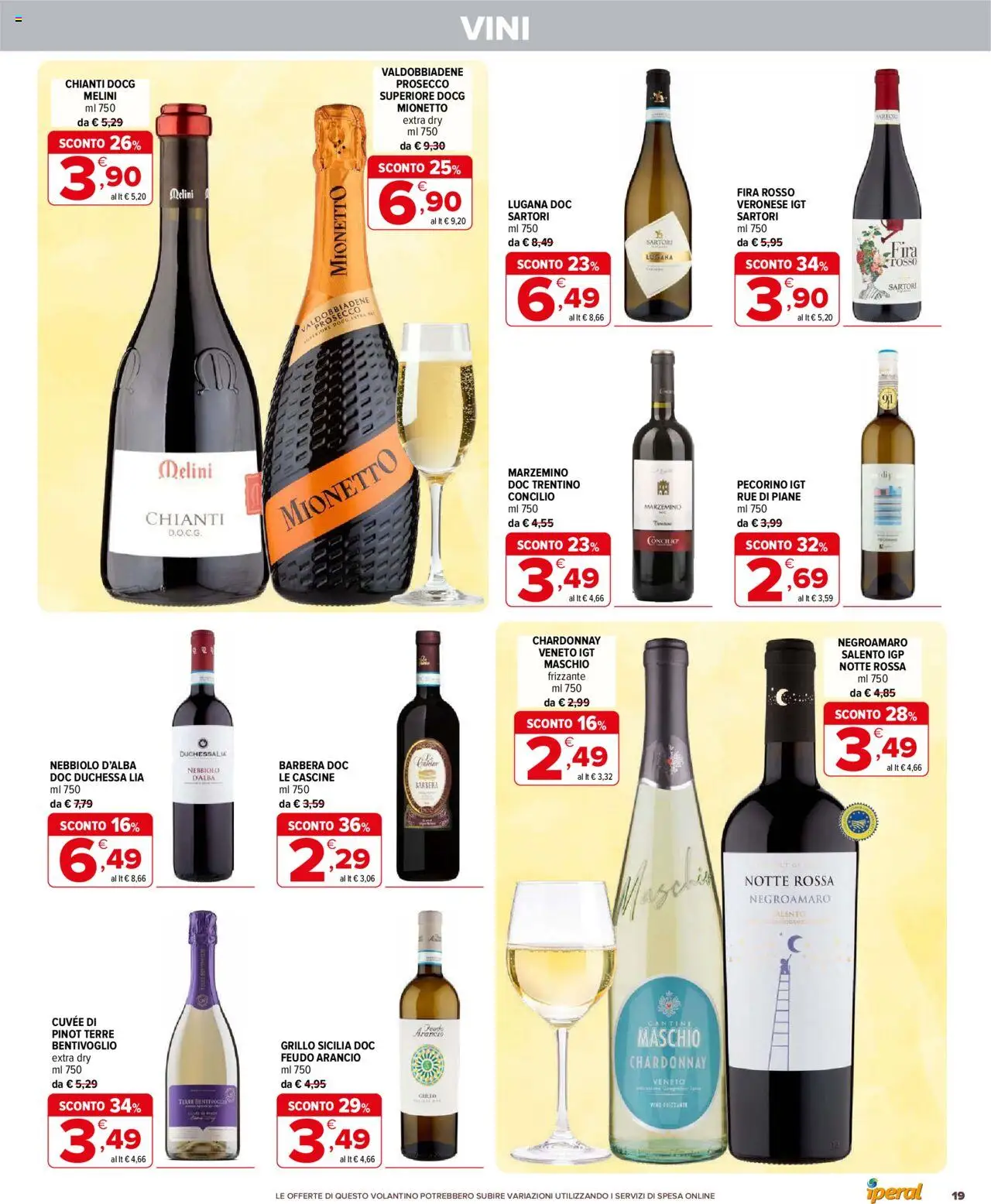 Volantino Iperal del 15.10.2025 | Pagina: 19 | Prodotti: Prosecco, Vino, Pecorino