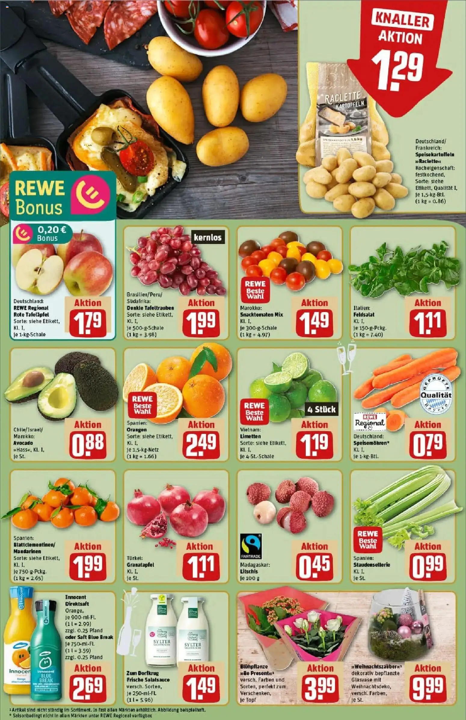 Rewe prospekt Arrach	 – gültig ab 22.12.2025 | Seite: 10 | Produkte: Granatapfel, Orangen, Avocado, Kartoffeln