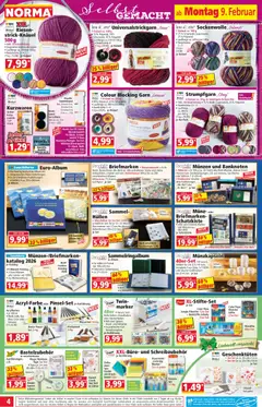 Norma Prospekt 	 ab 09.02.2026 gültig | Seite: 4 | Produkte: Tasche, Pinsel, Monster