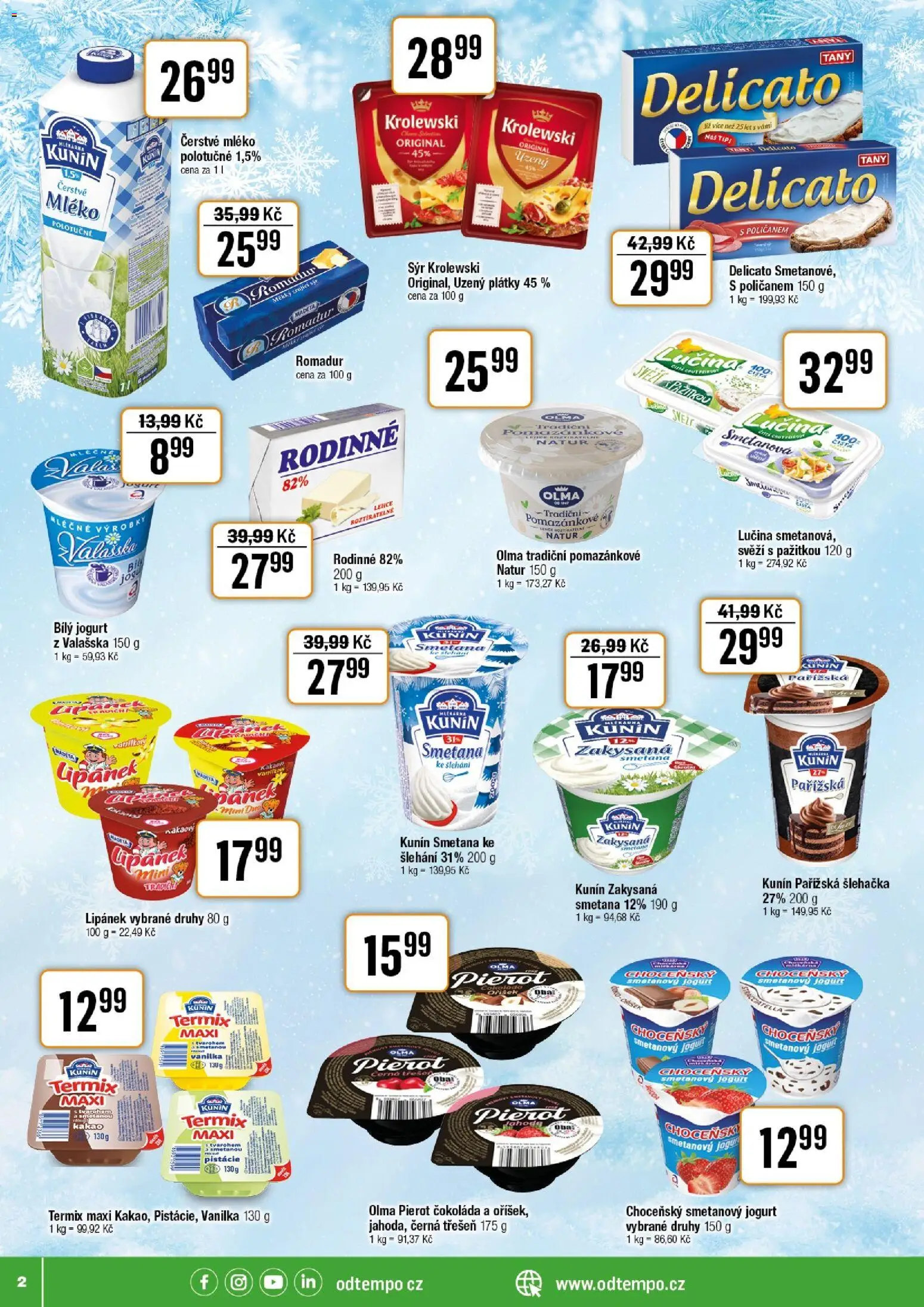 Tempo leták - Tuty od 19.11.2025 | Strana: 2 | Produkty: Lipánek, Smetana, Pistácie, Kakao
