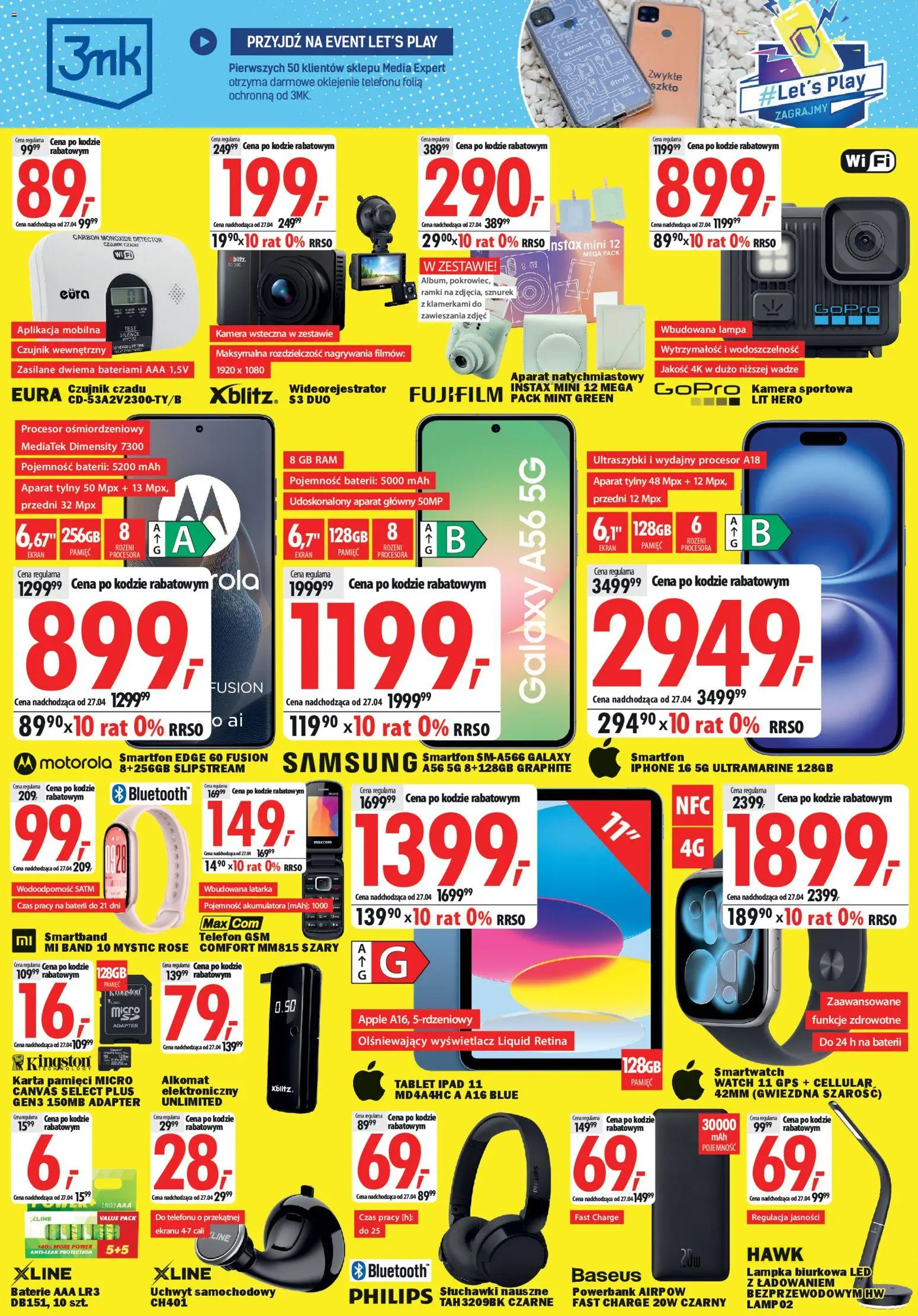 Mediaexpert promocje - Wielkie otwarcie Kraków od 16.04.2026 | Strona: 4 | Produkty: Smartfon, Powerbank, Smartwatch, Smartband