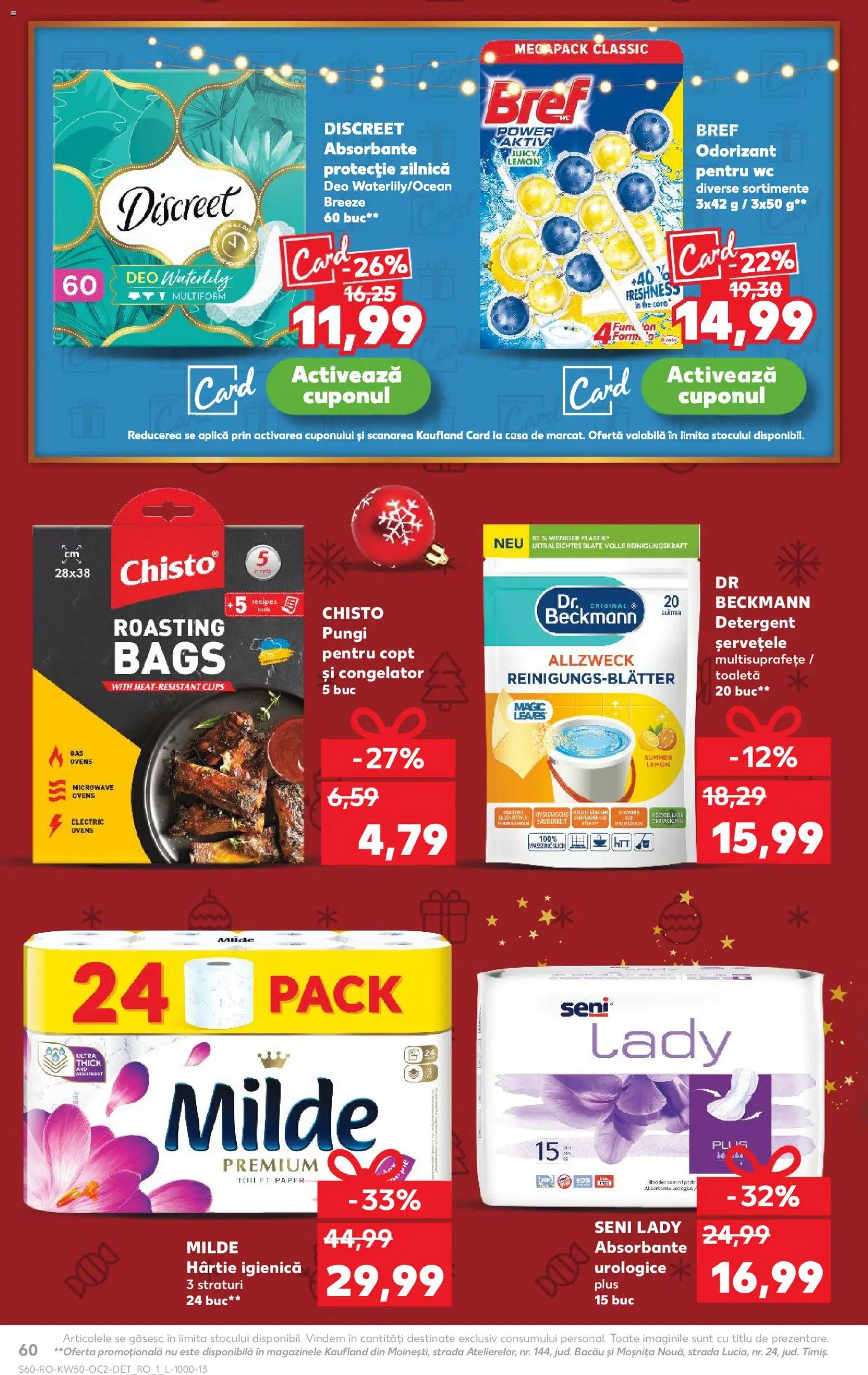 Noul catalog Kaufland – valabil de la 10.12.2025 | Pagină: 60 | Produse: Congelator, Toaletă, Detergent, Absorbante