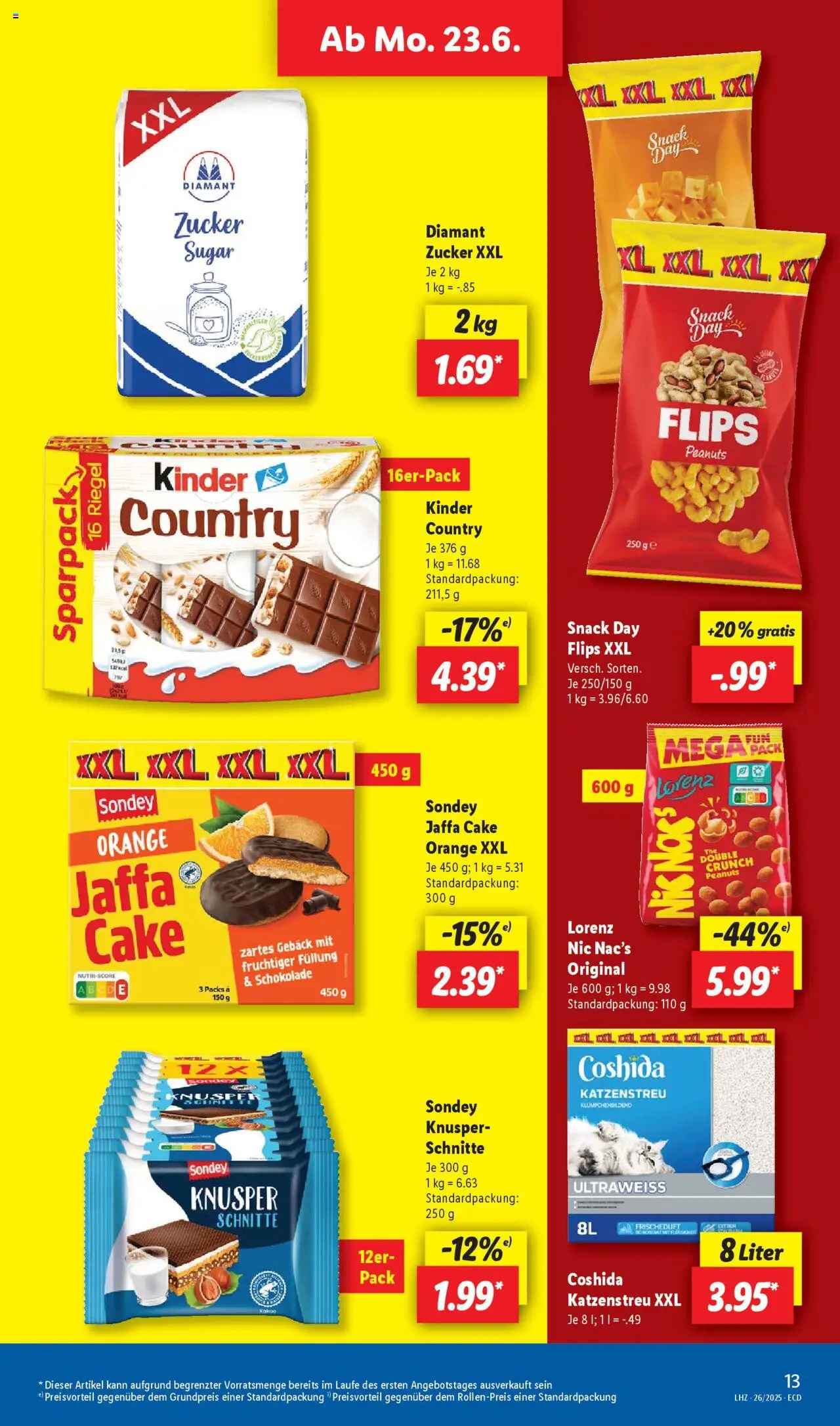 Lidl Prospekt 	 - gültig ab dem 23.06.2025 | Seite: 15 | Produkte: Schokolade, Zucker, Kinder country