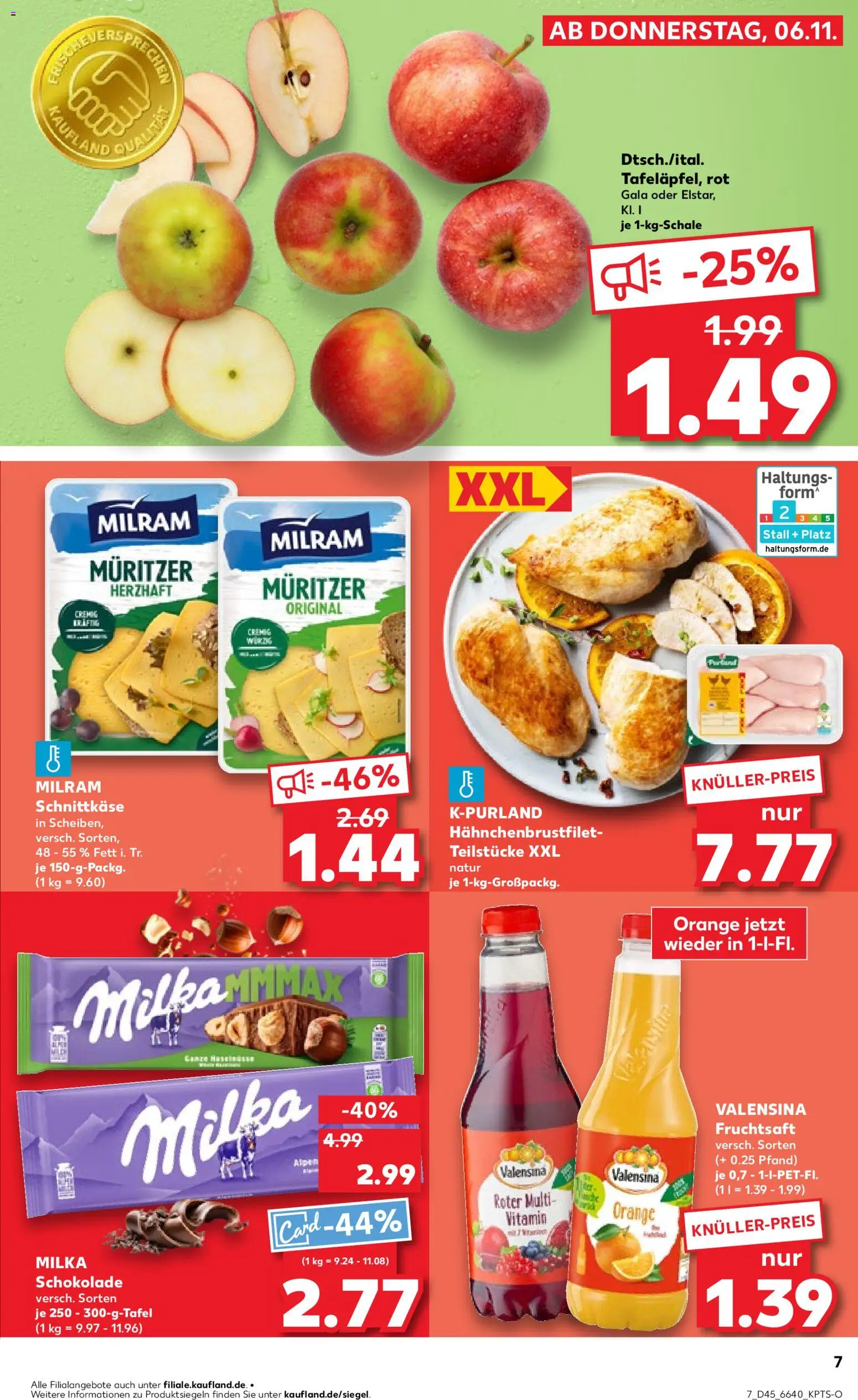 Kaufland prospekt Stuttgart	 – gültig ab 09.11.2025 | Seite: 7 | Produkte: Schokolade, Milka, Valensina, Fruchtsaft