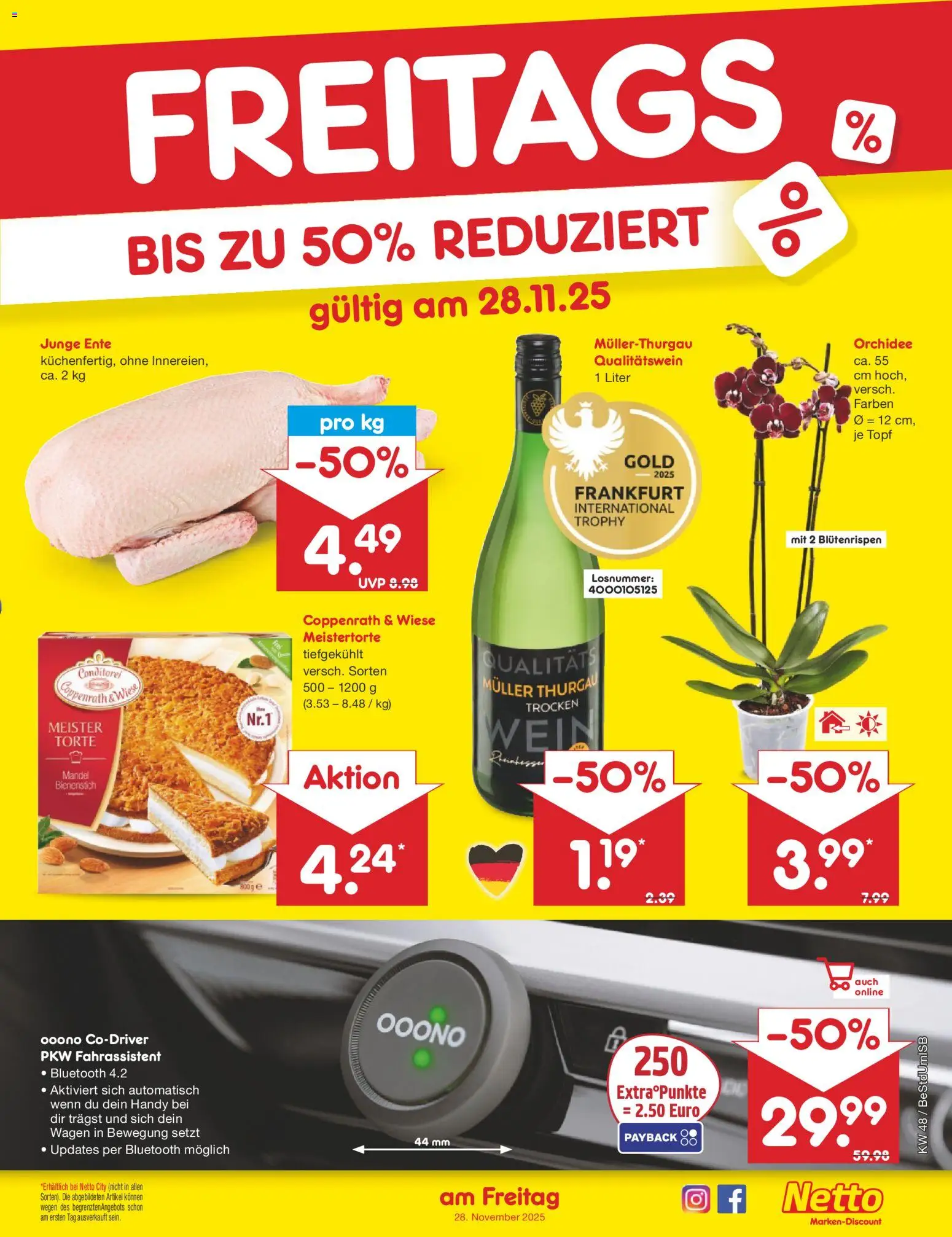 Netto Marken-Discount - Black Friday – gültig ab 24.11.2025 | Seite: 49 | Produkte: Orchidee, Wein, Ente