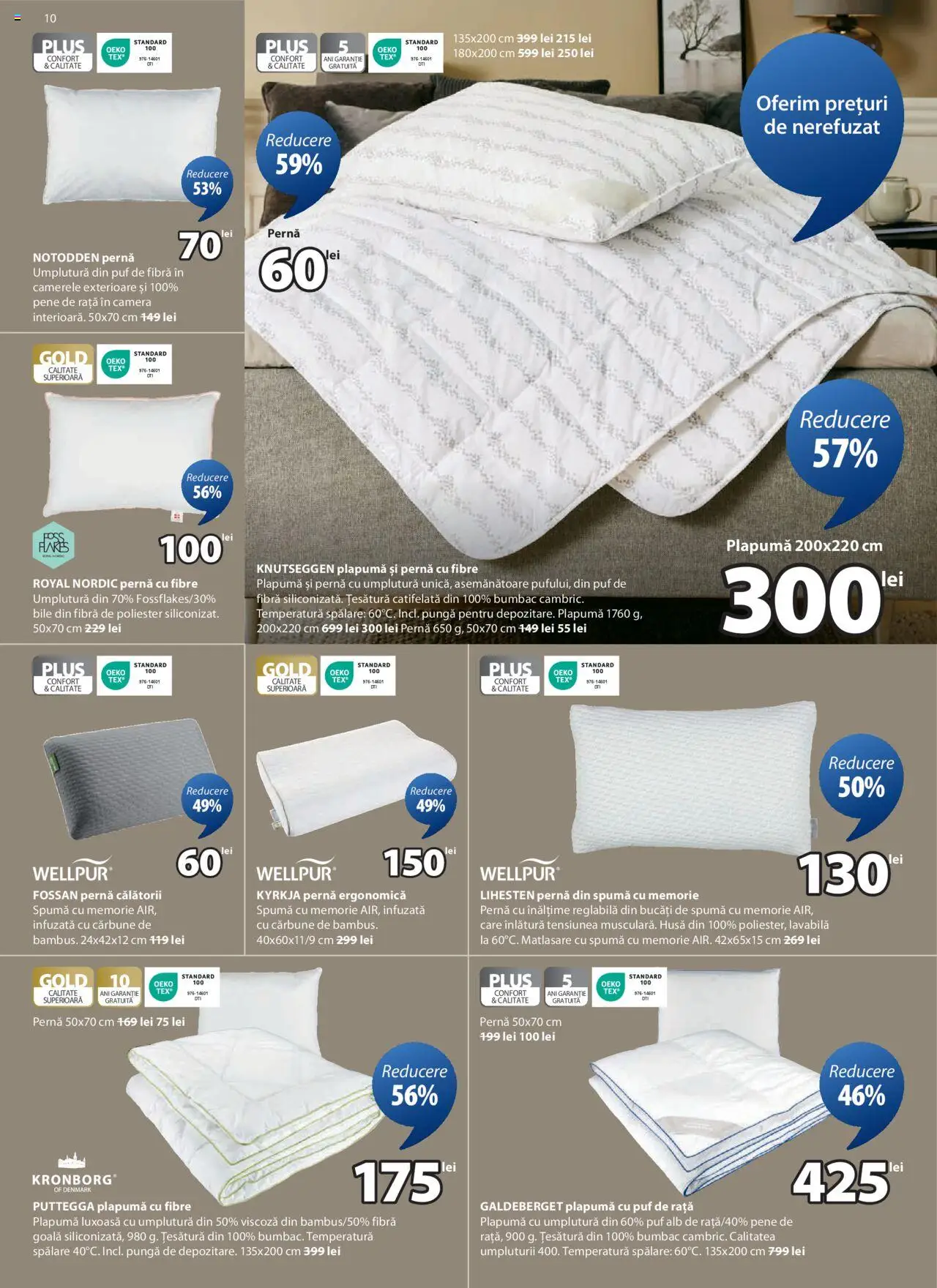 Catalog JYSK – valabil de la 04.08.2025 | Pagină: 10 | Produse: Pungă, Cameră, Plapumă, Rață
