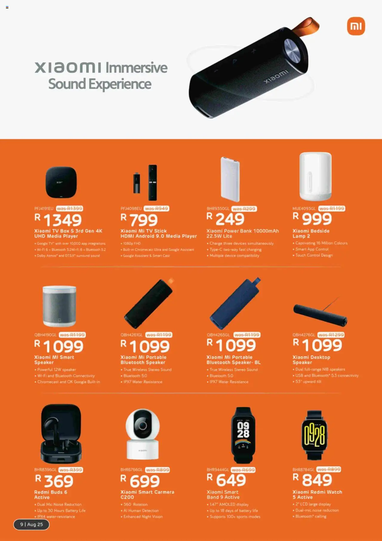 Computer Mania Accessories Catalogue │ valid from 01.08.2025 | Page: 10 | Products: Watch, Speaker, TV, Battery