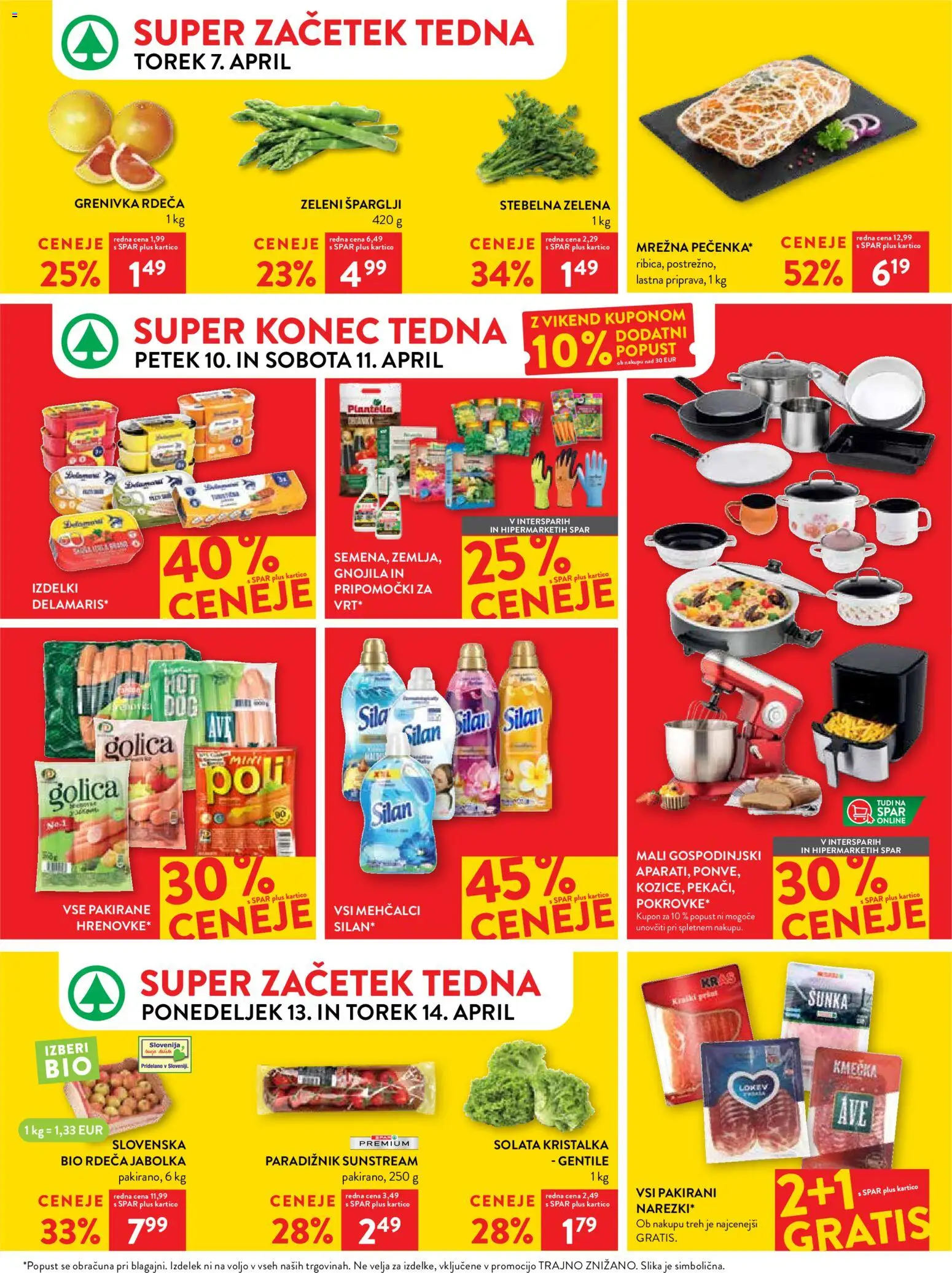 Novi Spar katalog ponudbe – veljaven od 08.04.2026 | Stran: 36 | Izdelki: Jabolka, Solata, Grenivka, Zelena
