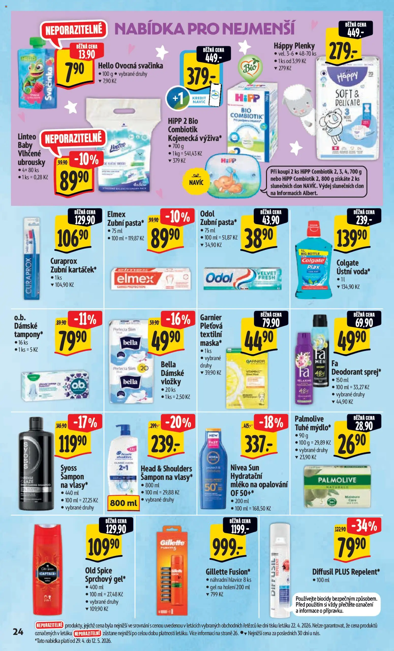 Albert leták - Hypermarket od 29.04.2026 | Strana: 32 | Produkty: Syoss, Mléko, Old Spice, Hipp