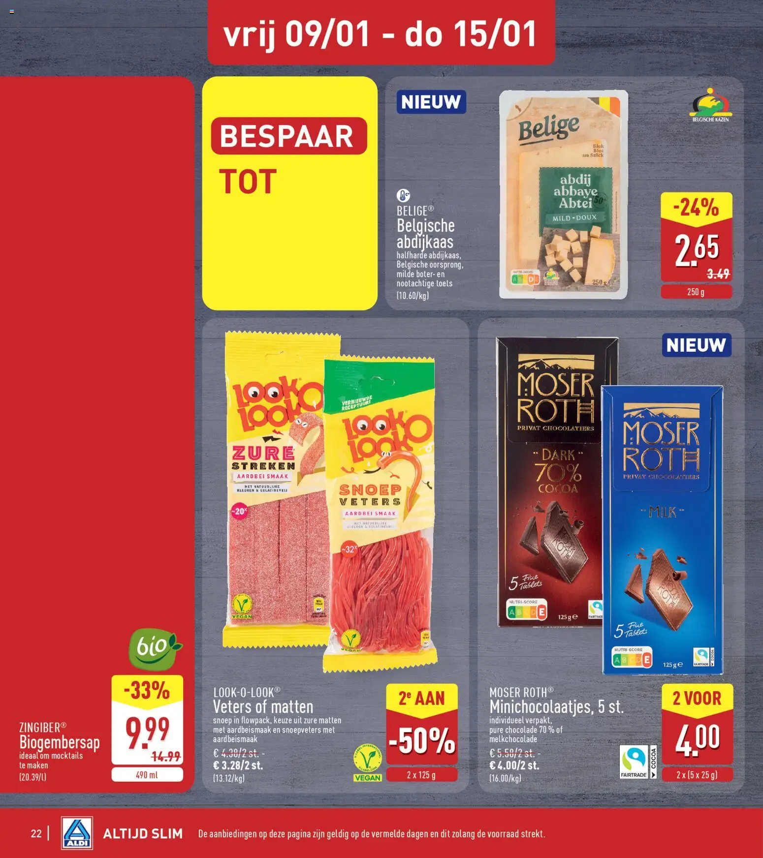 {H1} | Pagina: 22 | Producten: Zure matten, Aardbei, Boter, Chocolade