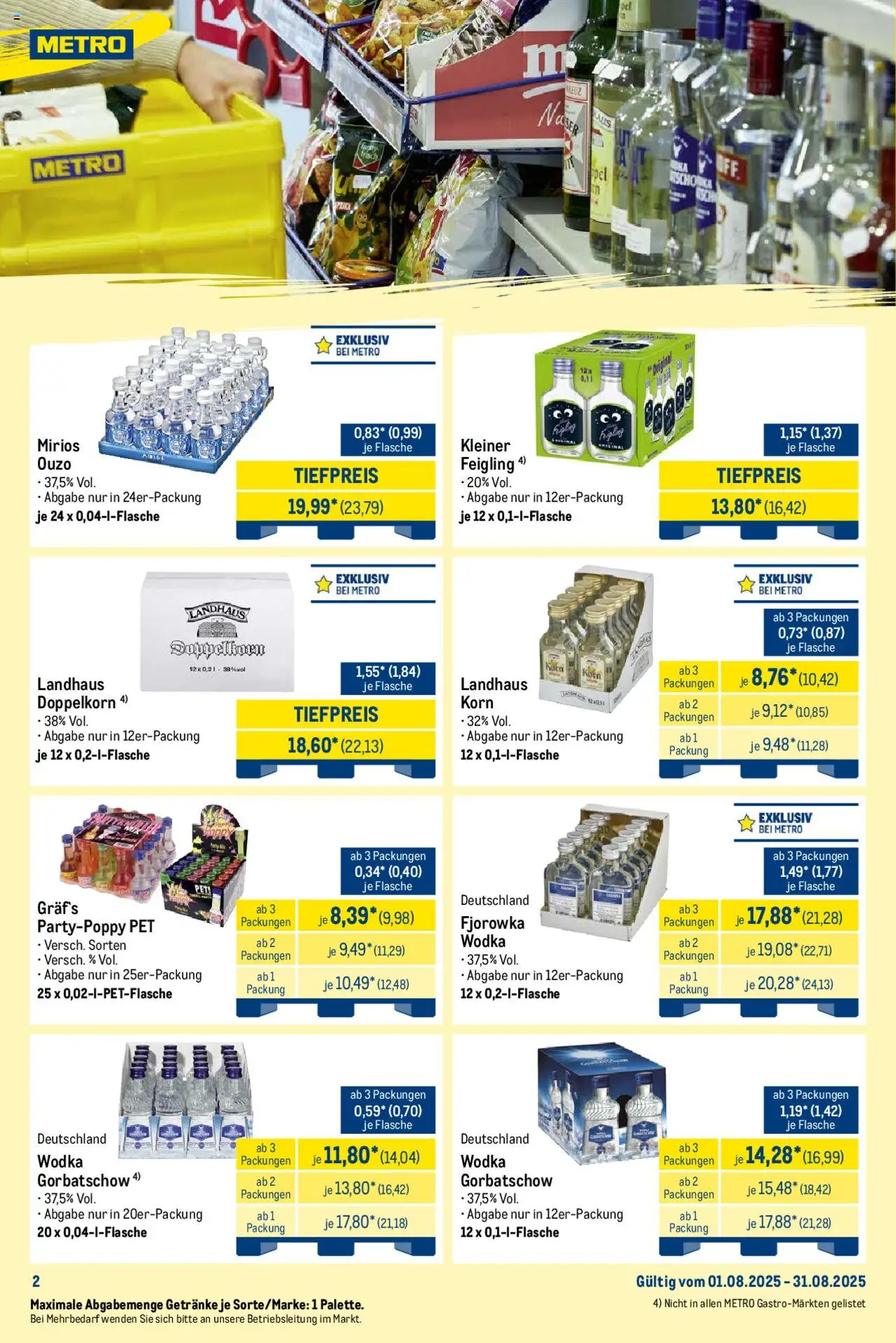 Metro Wochen-Angebote Händler - gültig ab dem 18.08.2025 | Seite: 9 | Produkte: Ouzo, Wodka