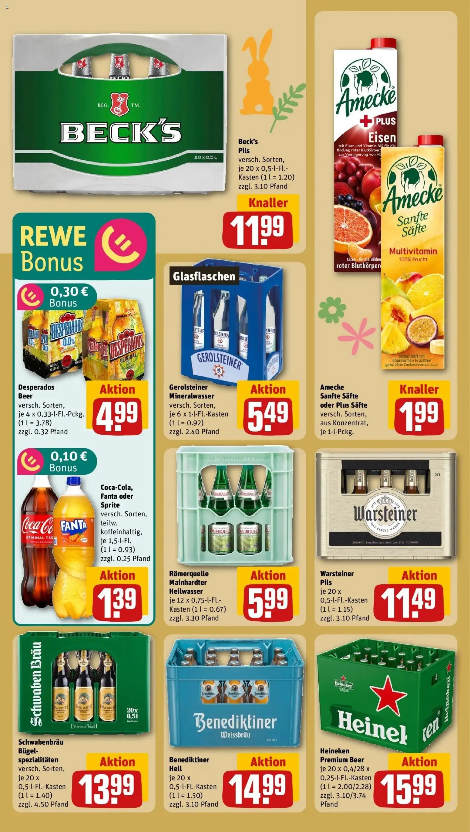 Rewe Prospekt Waldbronn	 – gültig ab 15.03.2026 | Seite: 22 | Produkte: Pils, Mineralwasser, Desperados, Gerolsteiner