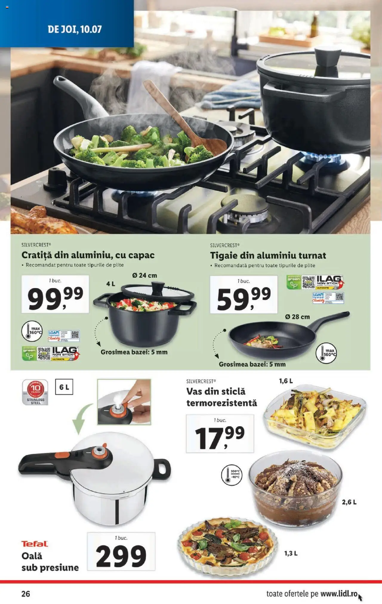 Catalog Lidl – valabil de la 07.07.2025 | Pagină: 26 | Produse: Tigaie, Cratiță, Oală