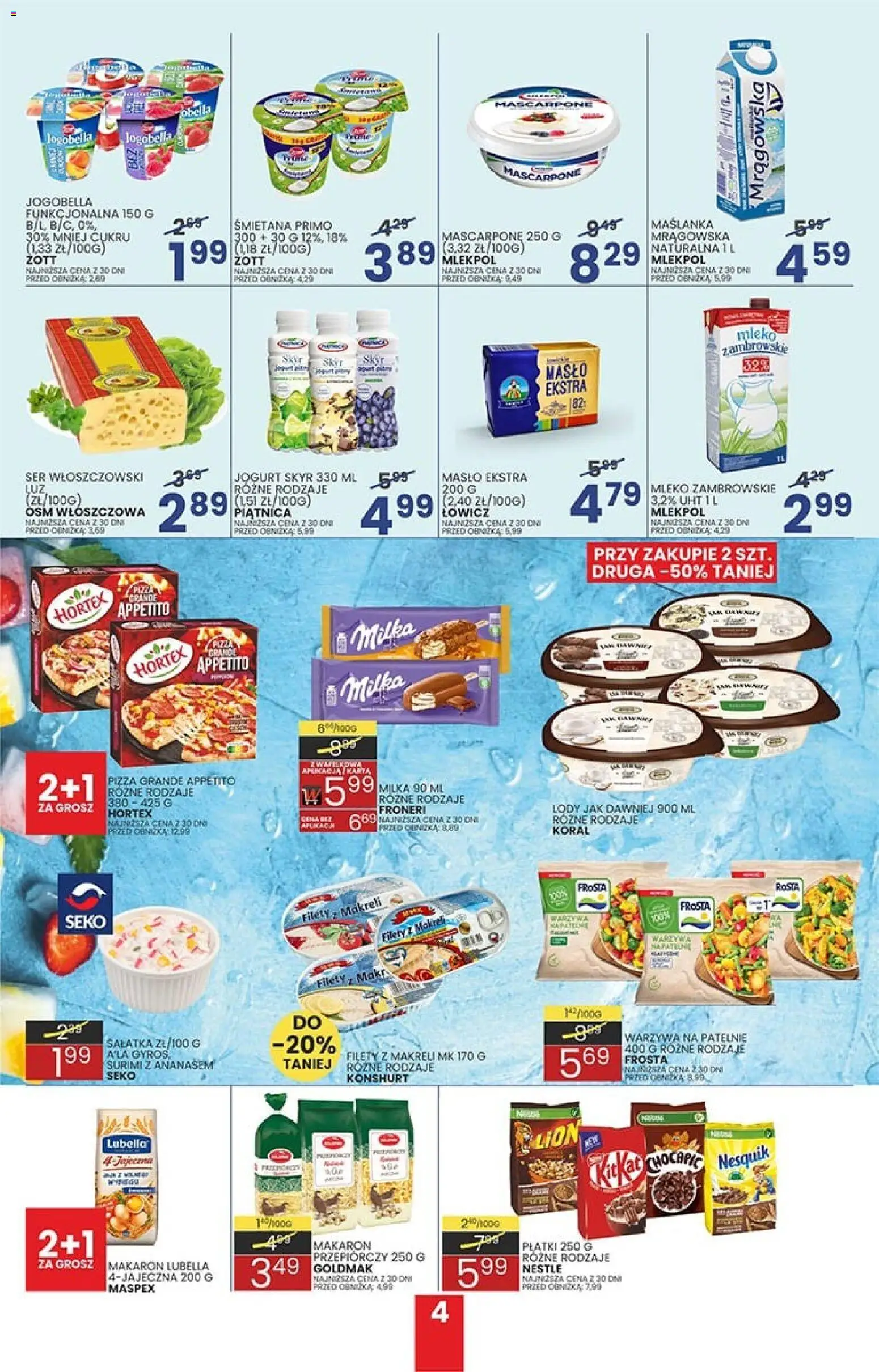 Wafelek - Gazetka od 07.04.2026 | Strona: 4 | Produkty: Patelnie, Mleko, Ser, Płatki